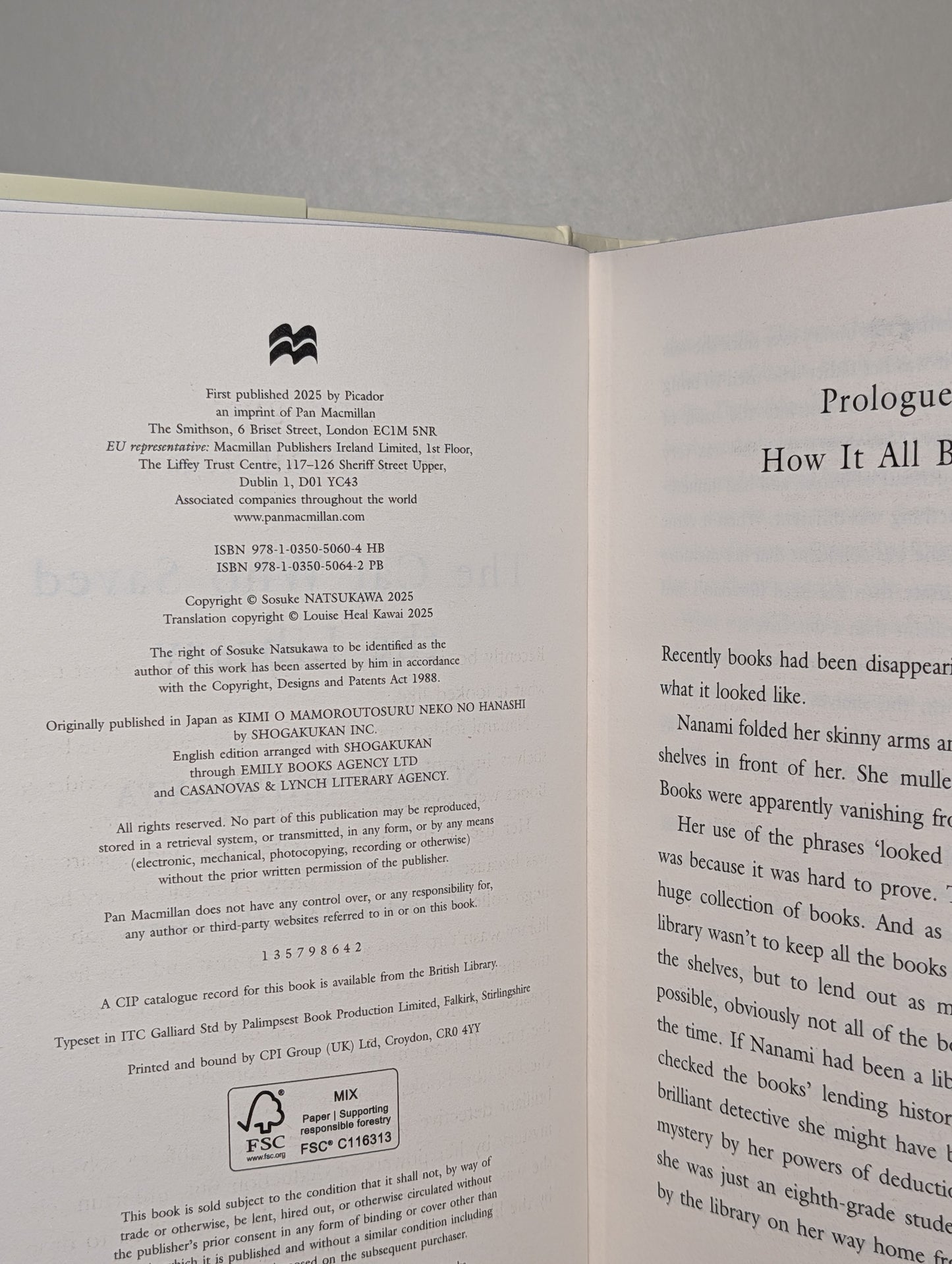 The Cat Who Saved Books; The Cat Who Saved the Library by Sosuke Natsukawa (First Edition Set with sprayed edges) - Fialta Books
