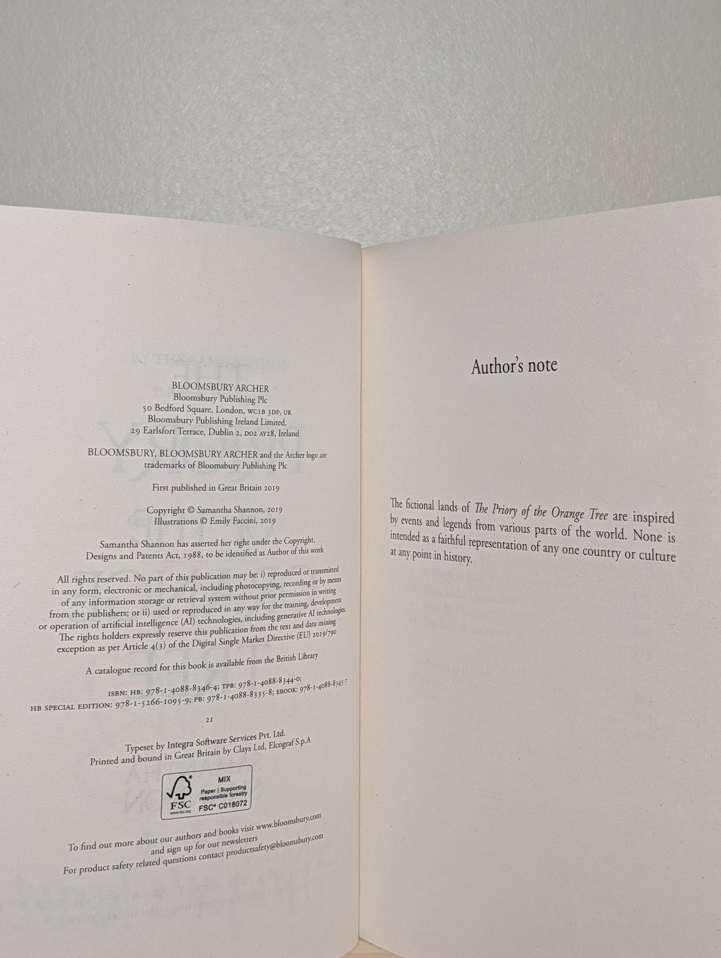 The Priory of the Orange Tree by Samantha Shannon (Signed Lined)
