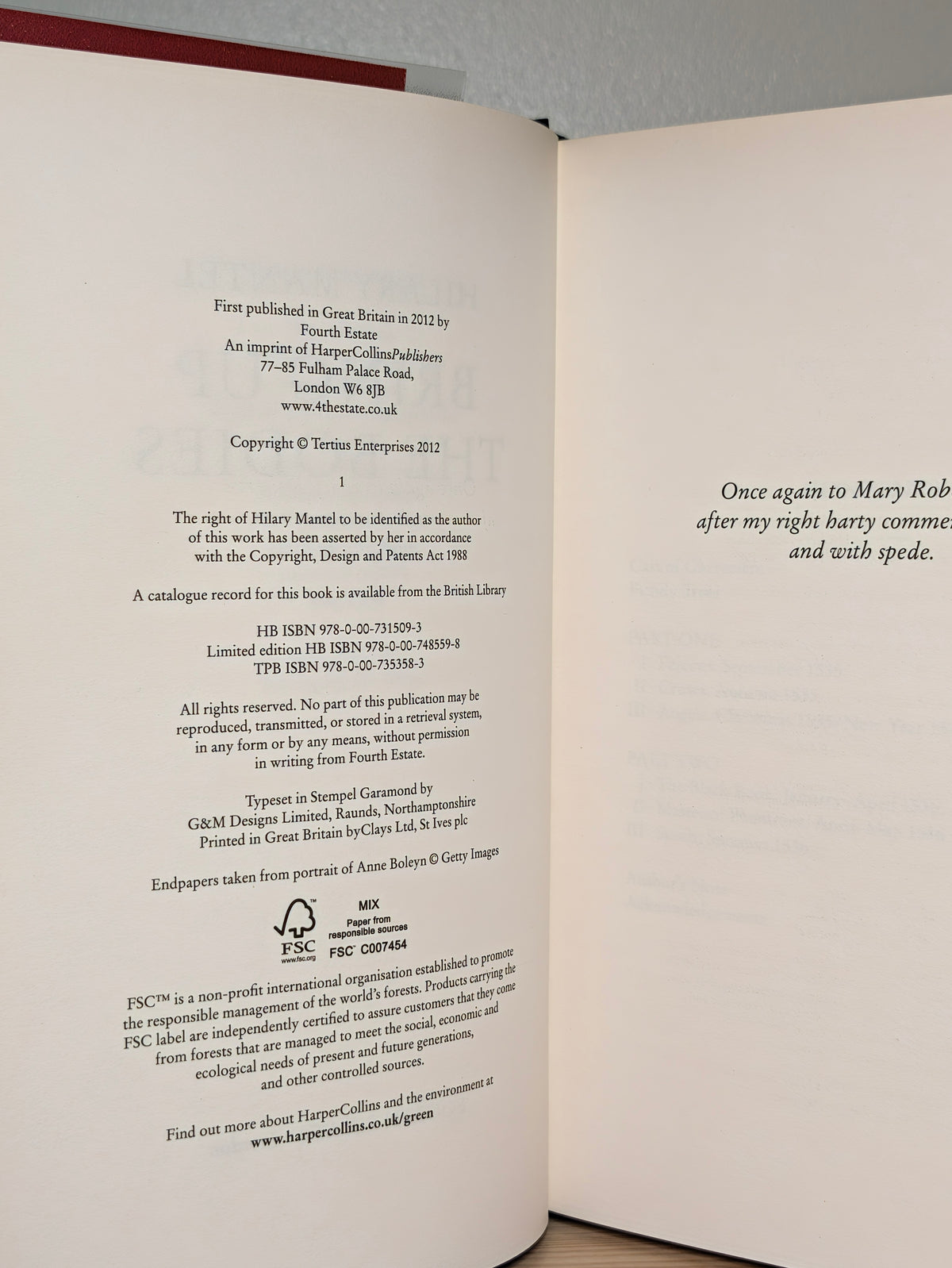 Bring Up The Bodies by Hilary Mantel (First Edition)