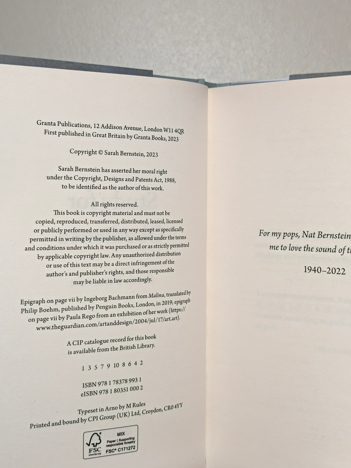 Study for Obedience by Sarah Bernstein (Signed First Edition)
