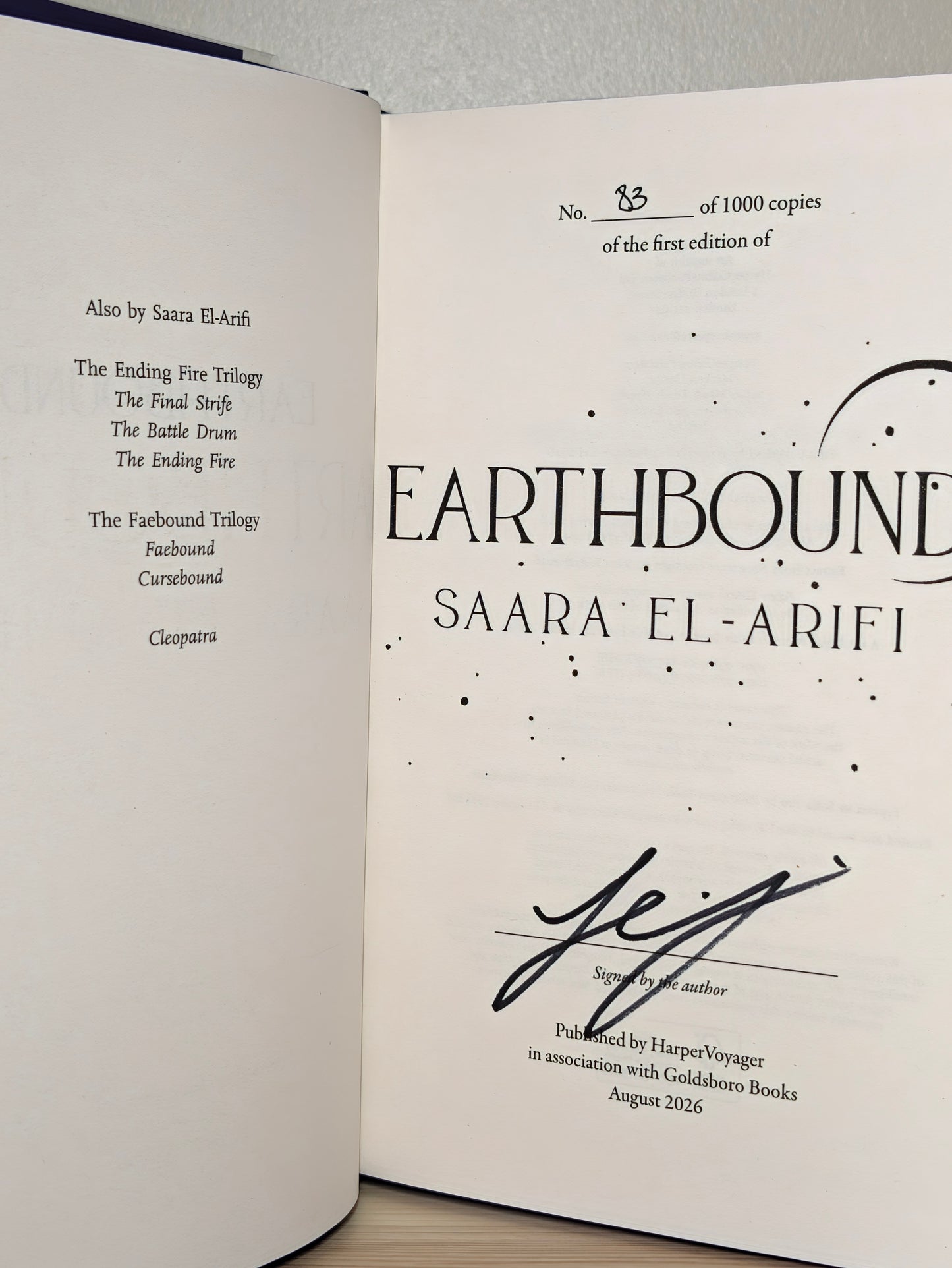 Faebound; Cursebound; Earthbound (Signed Numbered Set with sprayed edges)