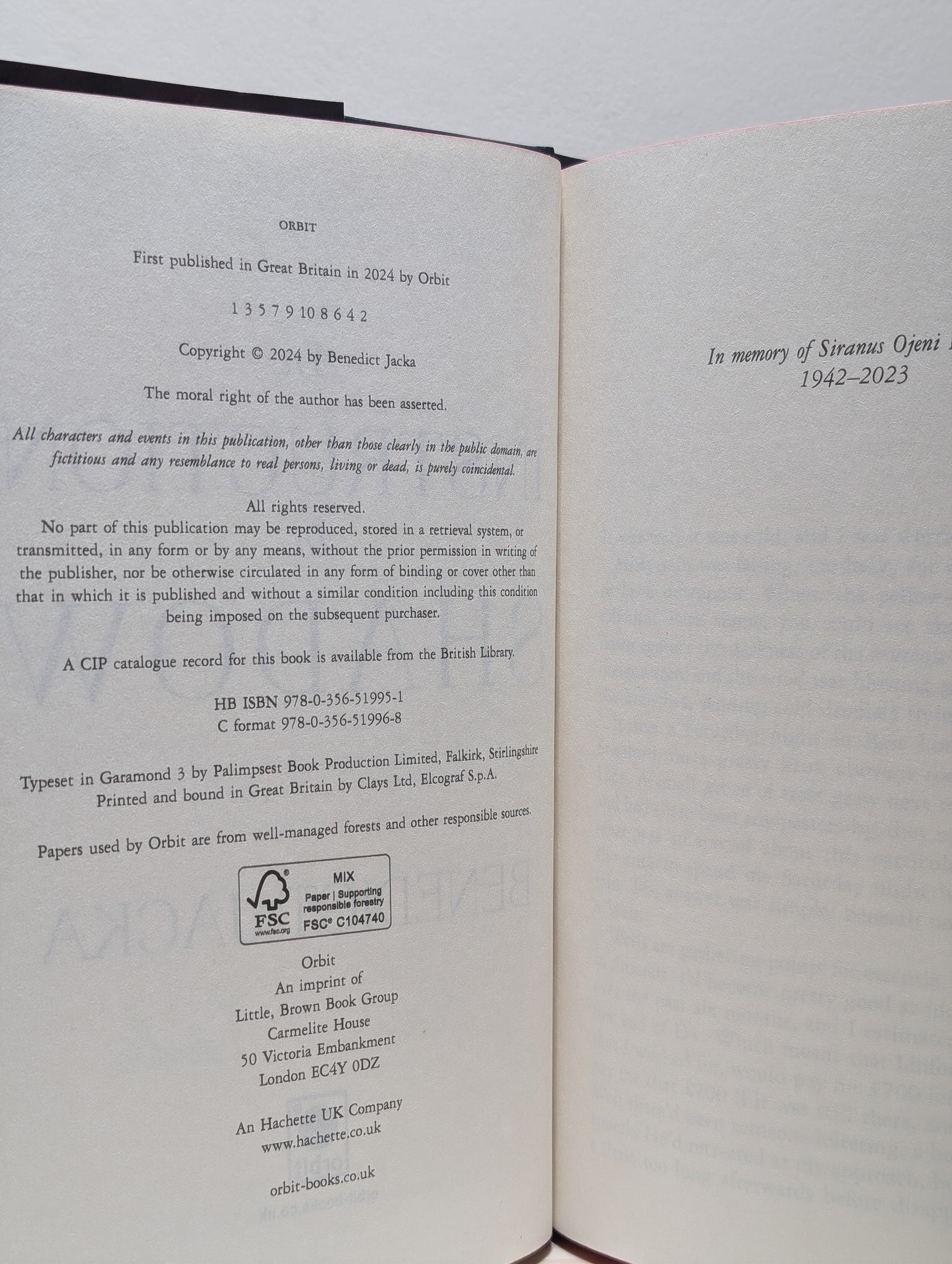 An Instruction In Shadow by Benedict Jacka (Signed First Edition with sprayed edges)
