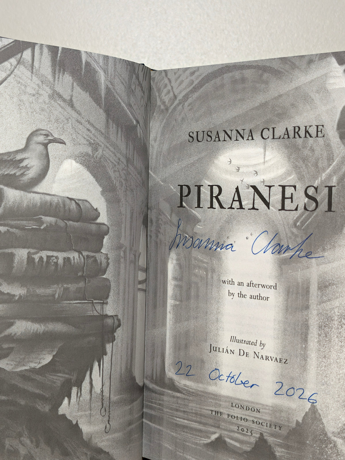 Piranesi by Susanna Clarke (Signed Dated Folio Edition)