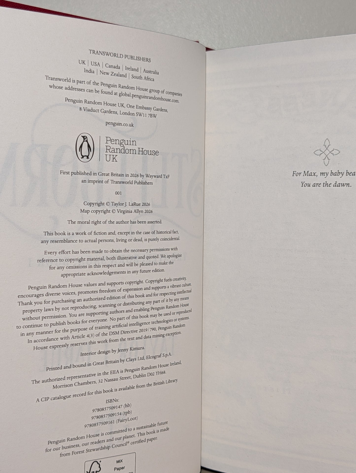 Steelborn by Taylor J. LaRue (First Edition with sprayed edges)