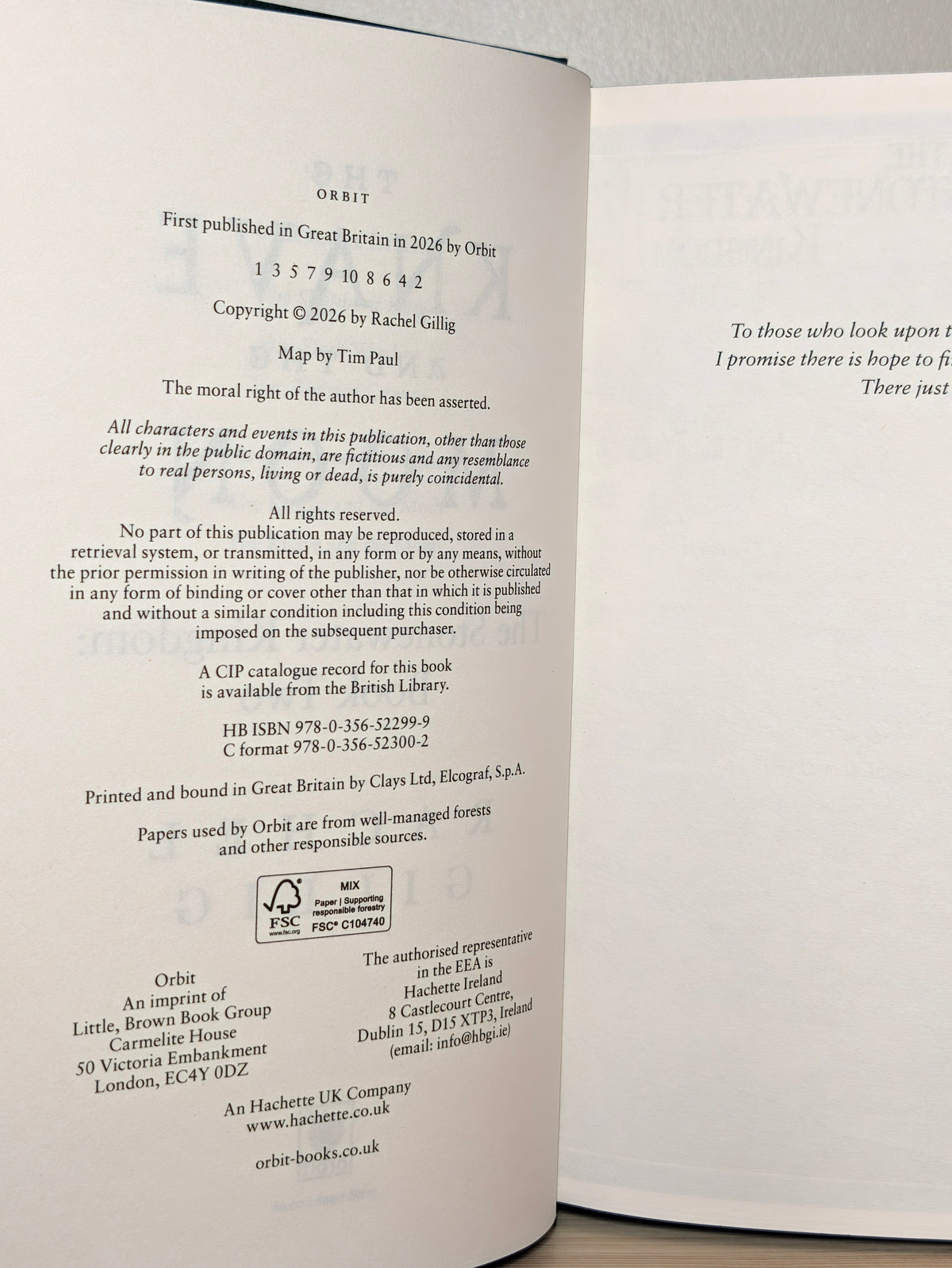 The Knave and the Moon by Rachel Gillig (First Edition with sprayed edges)