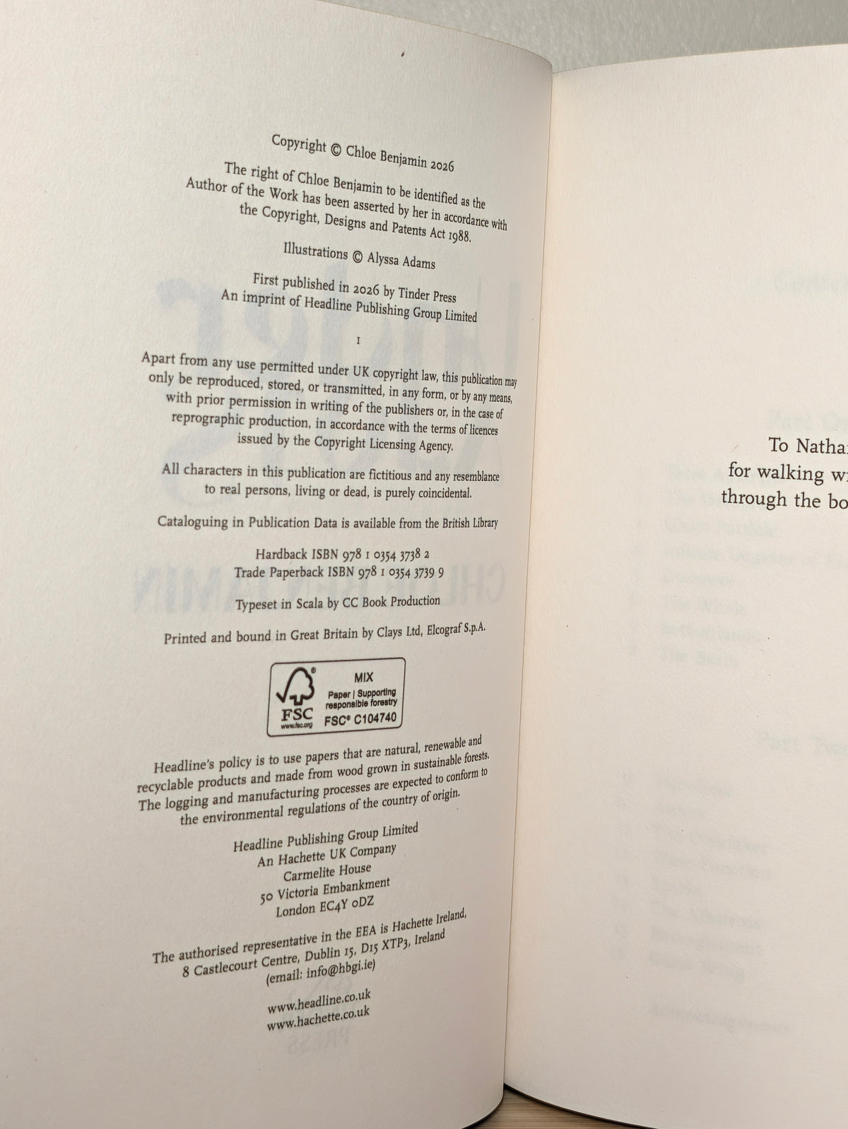 Under Story by Chloe Benjamin (Signed First Edition with sprayed edges)