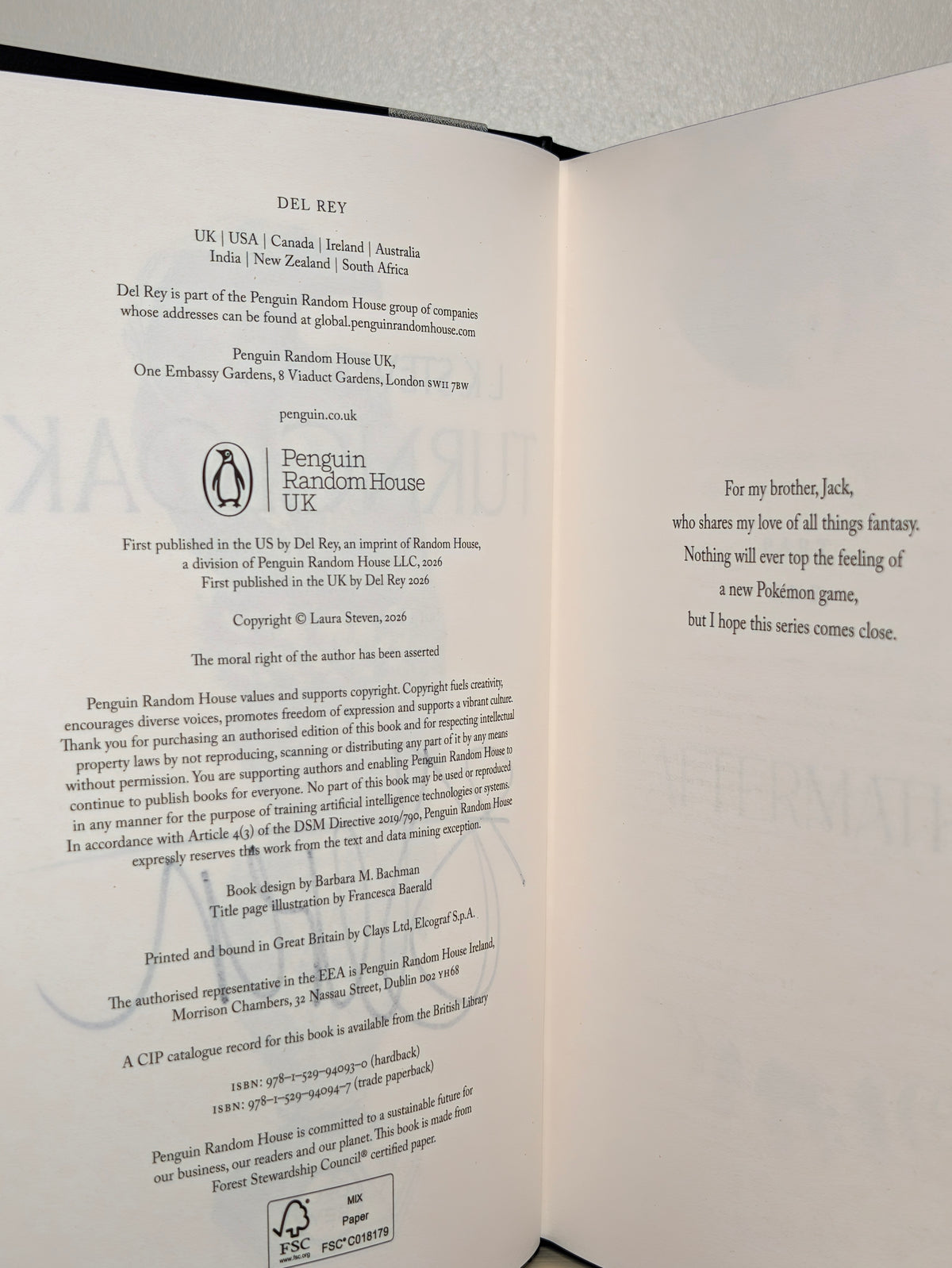Turncloak by L. K. Steven (Signed First Edition with sprayed edges)