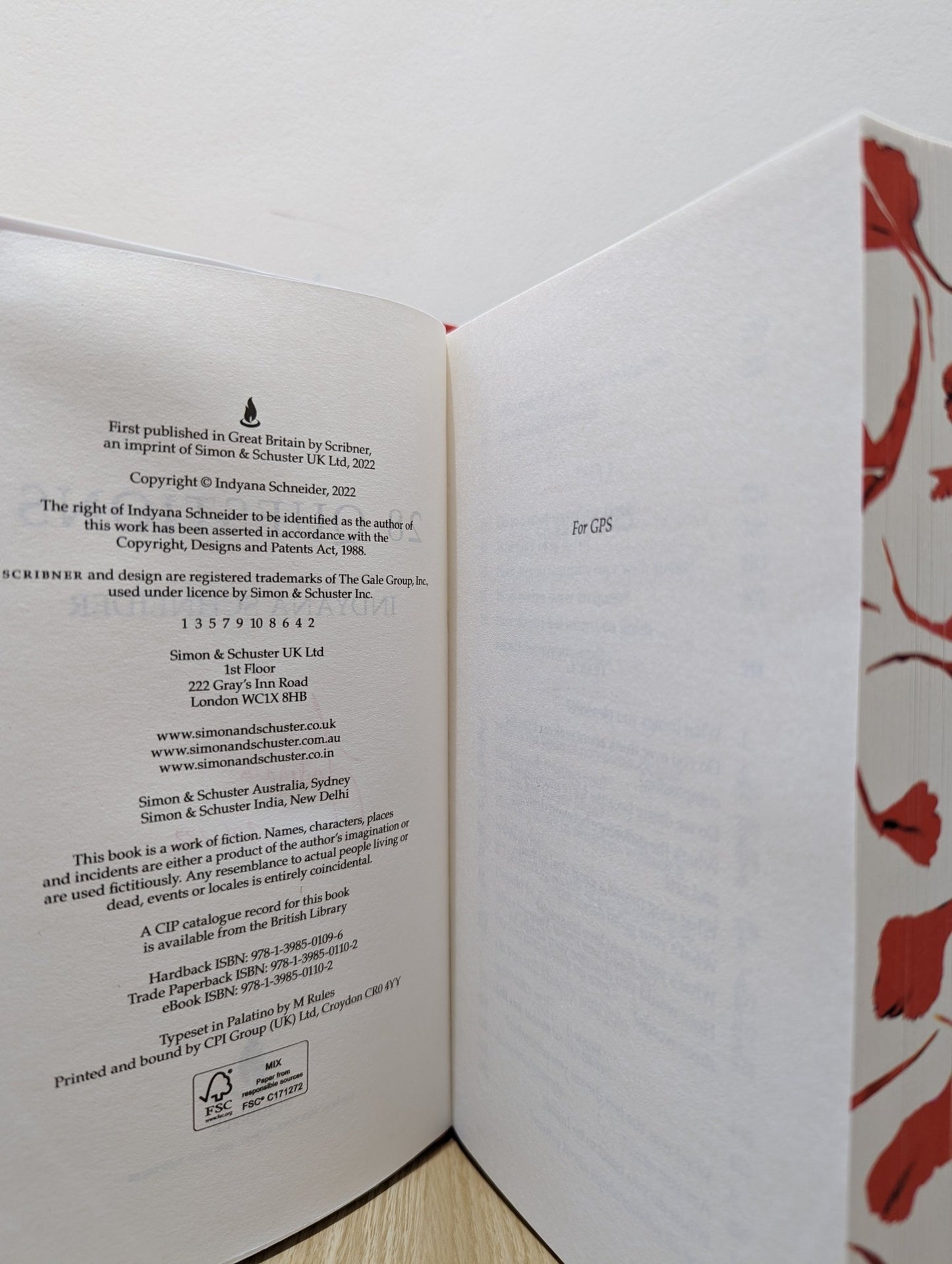 28 Questions by Indyana Schneider (Signed First Edition with sprayed edges) - Fialta Books