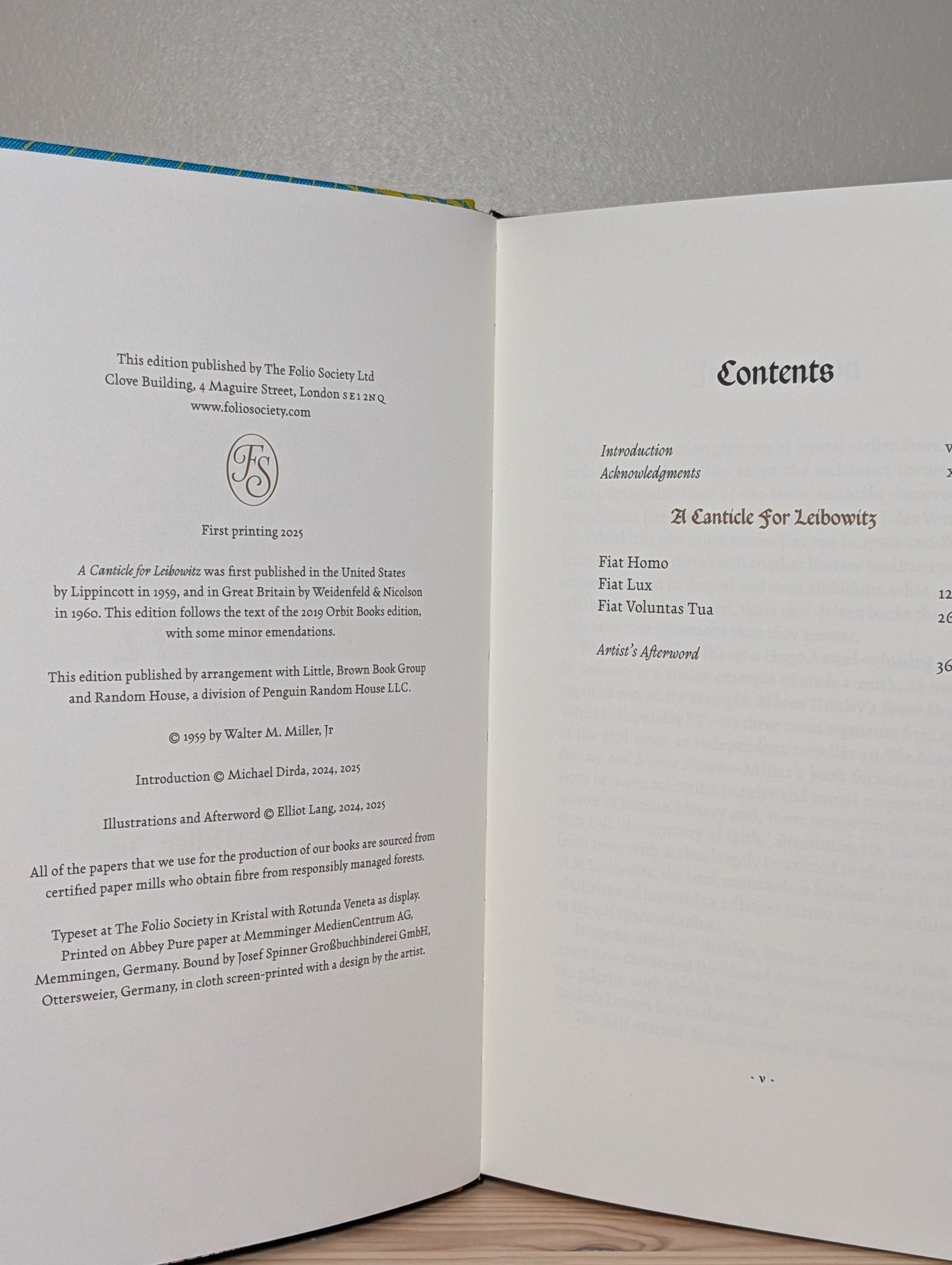 A Canticle for Leibowitz by Walter M. Miller Jr. (Folio Slipcase Edition) - Fialta Books