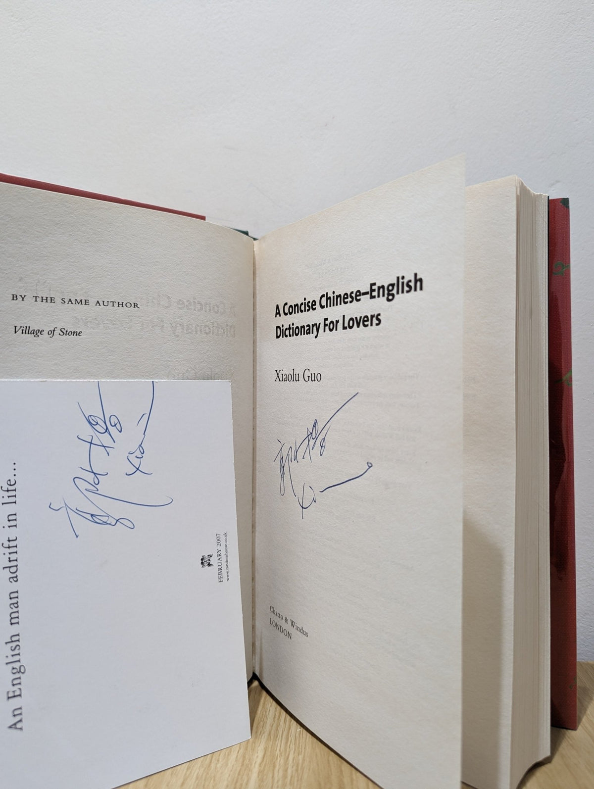 A Concise Chinese English Dictionary For Lovers by Xiaolu Guo (Signed First Edition) - Fialta Books