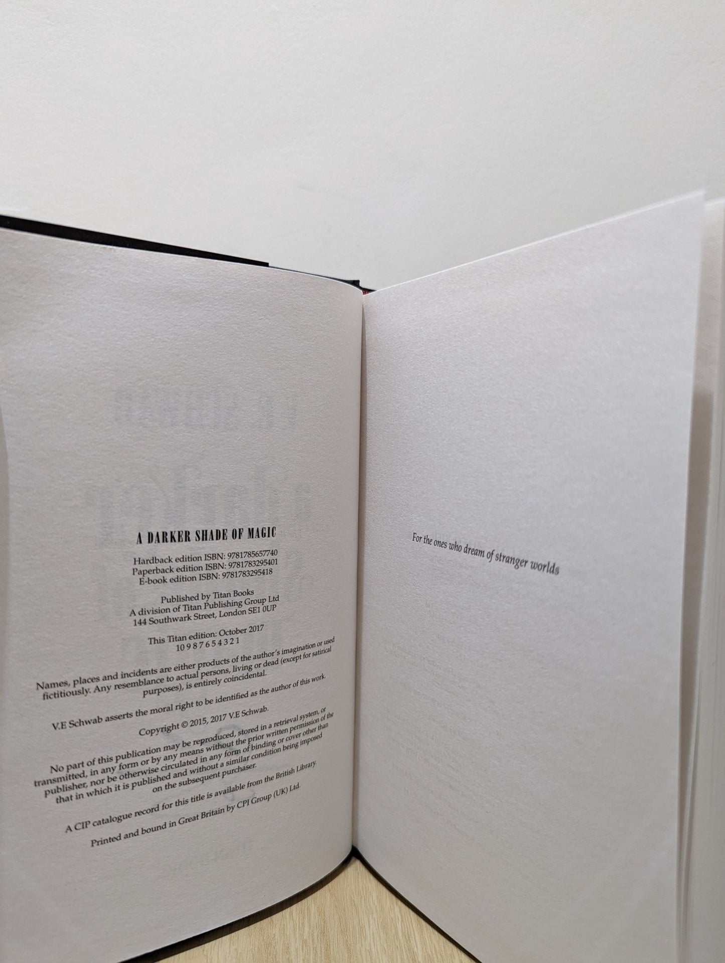 A Darker Shade of Magic by V.E. Schwab (Signed Collector's Edition) - Fialta Books