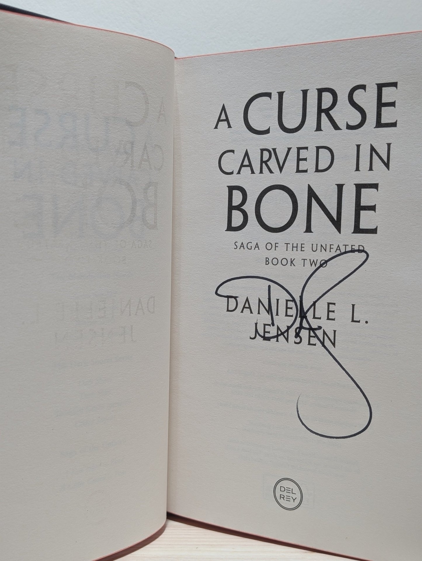 A Fate Inked in Blood; A Curse Carved in Bone by Danielle L. Jensen (Signed with sprayed edges) - Fialta Books