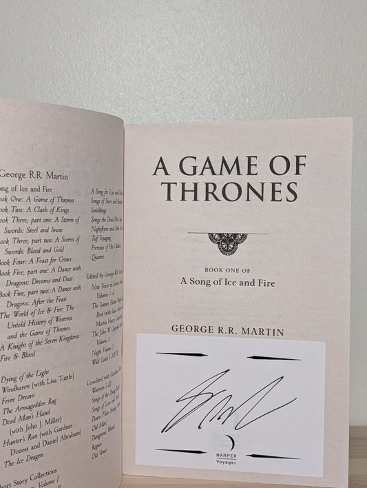 A Game of Thrones by George R.R. Martin (Signed Paperback) - Fialta Books