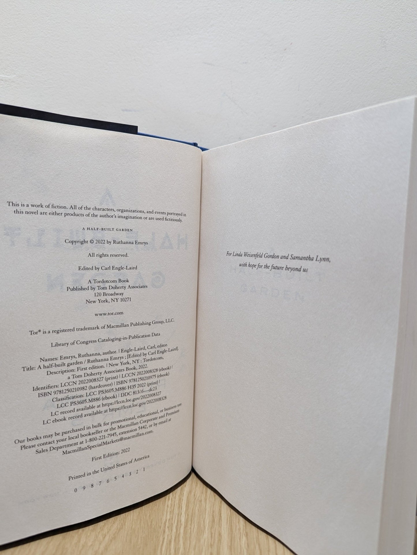 A Half - Built Garden by Ruthanna Emrys (First Edition) - Fialta Books