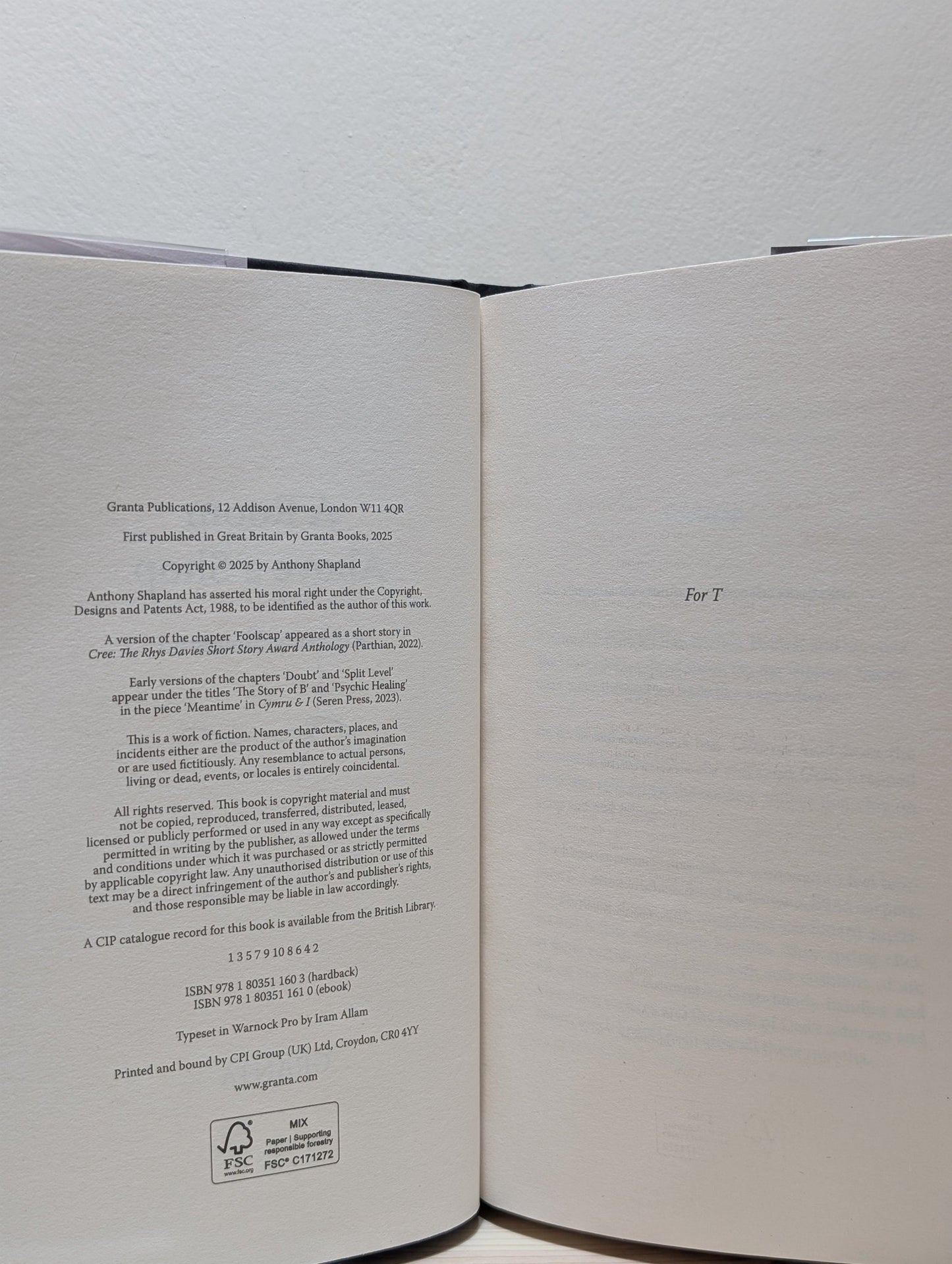 A Room Above a Shop by Anthony Shapland (Signed First Edition) - Fialta Books