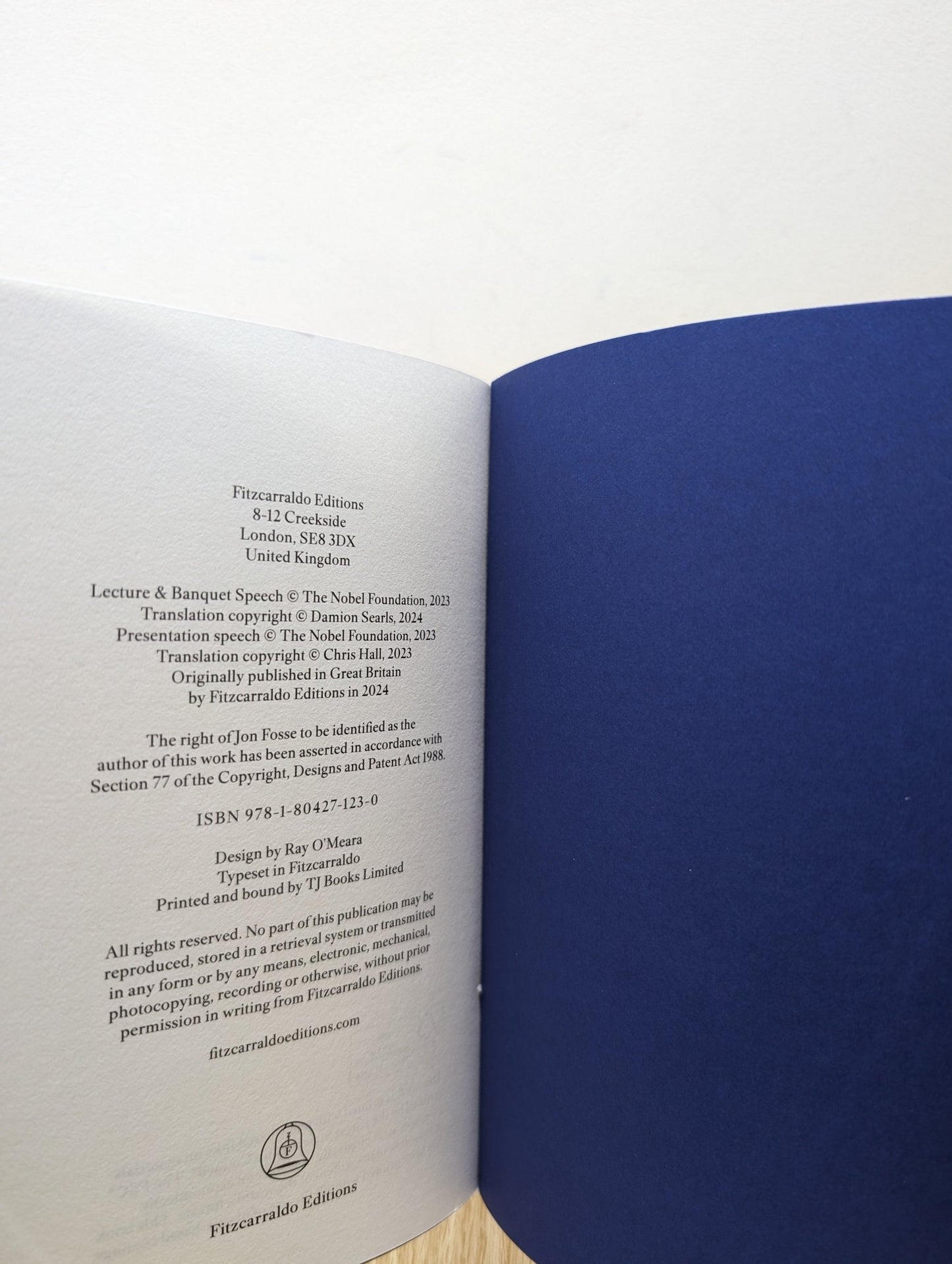 A Silent Language: The Nobel Lecture by Jon Fosse (First Edition) - Fialta Books