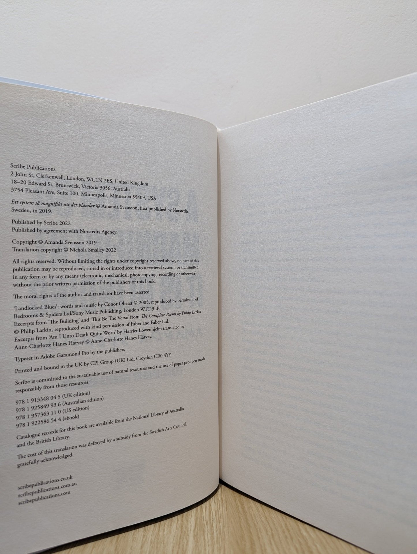 A System So Magnificent It Is Blinding by Amanda Svensson (First Edition) - Fialta Books