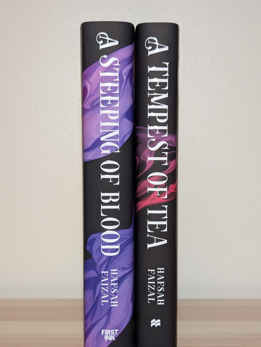 A Tempest of Tea; A Steeping of Blood by Hafsah Faizal (Signed First Edition with sprayed edges) - Fialta Books