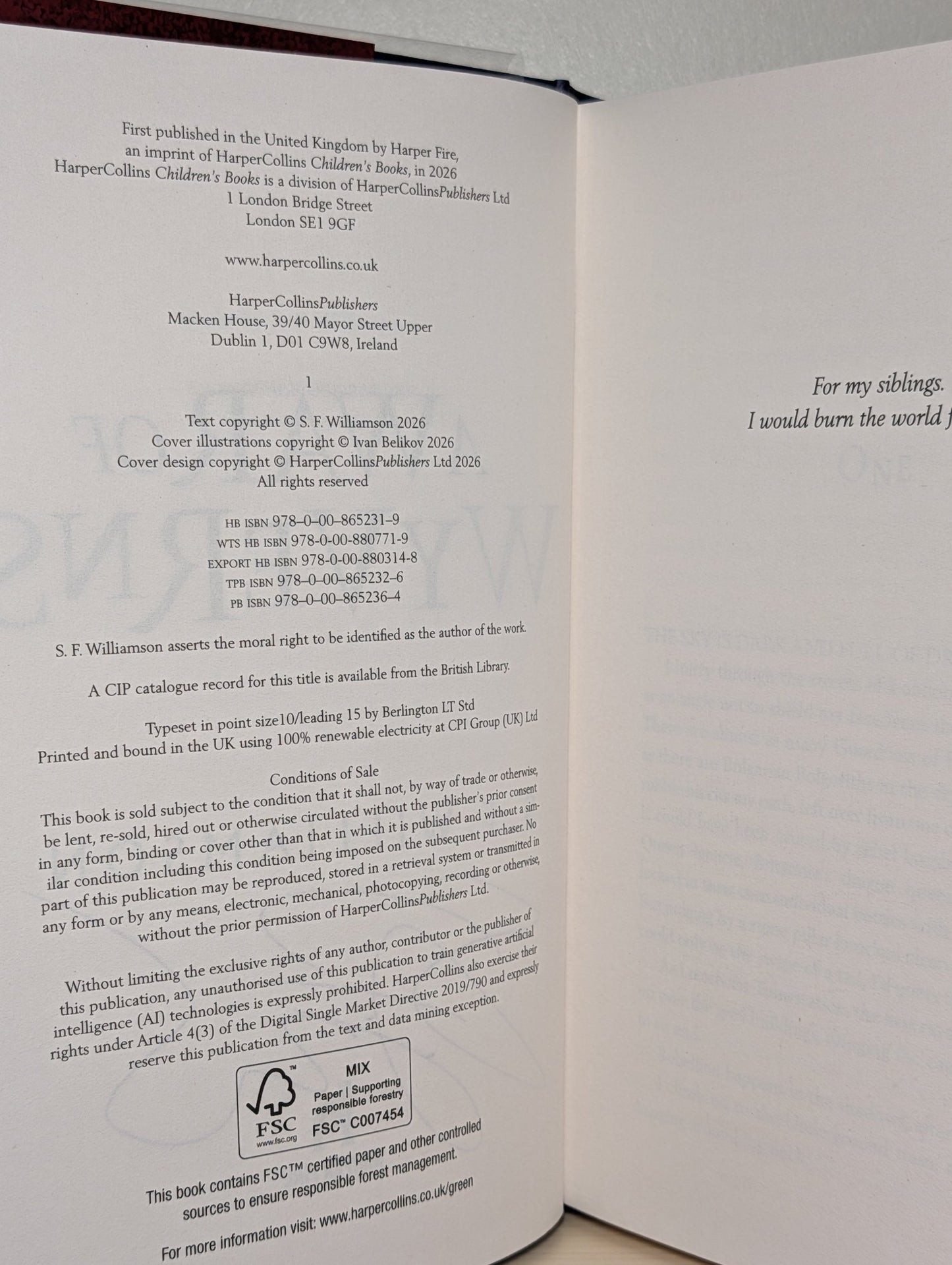 A War of Wyverns by S. F. Williamson (Signed First Edition) - Fialta Books