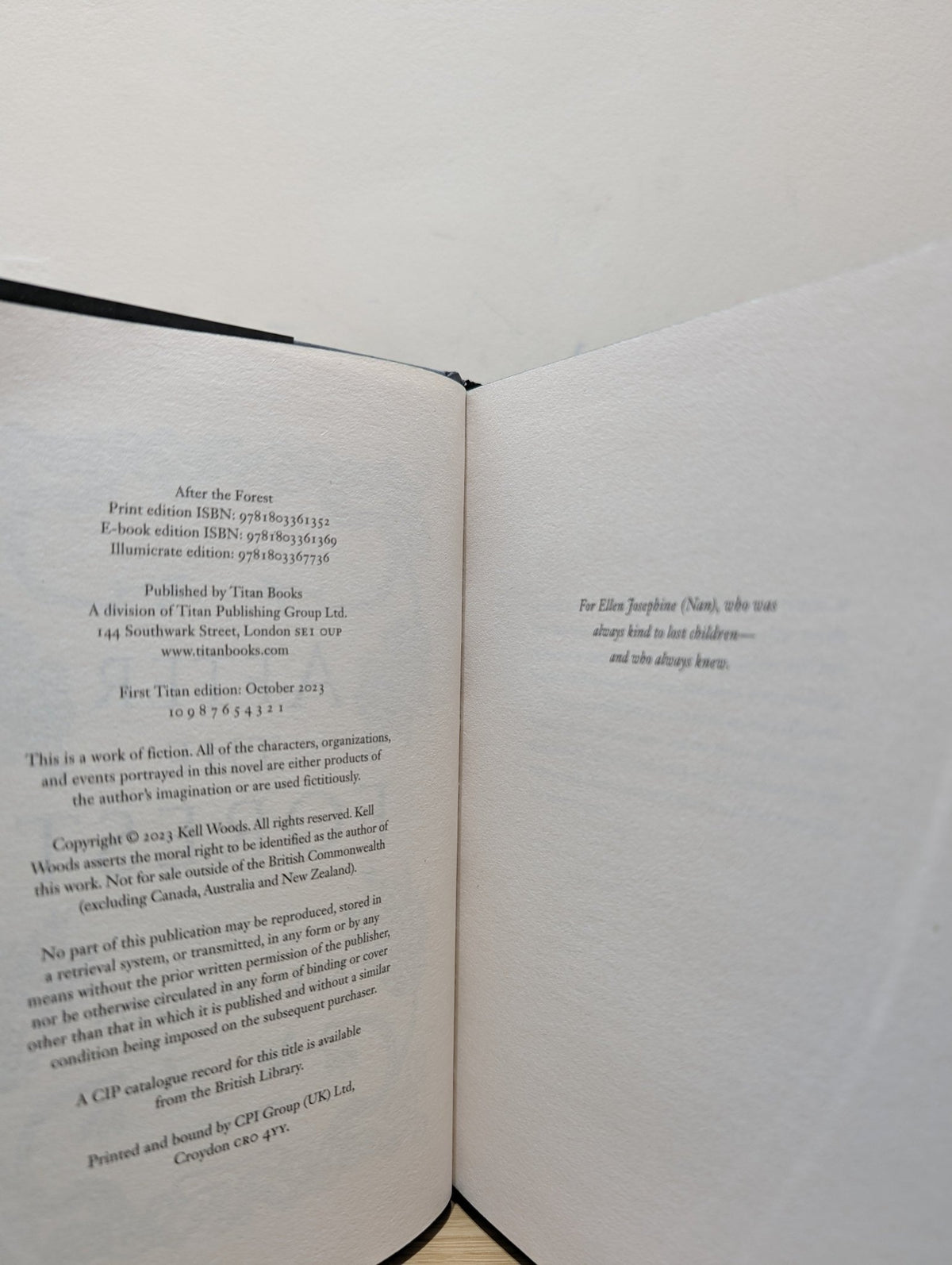 After The Forest by Kell Woods (First Edition with sprayed edges) - Fialta Books