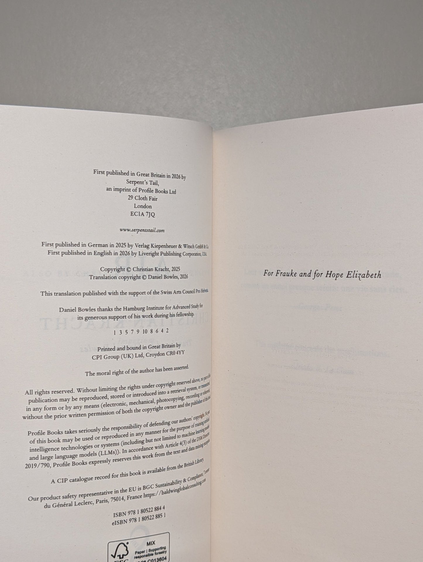 Air by Christian Kracht (Signed First Edition) - Fialta Books