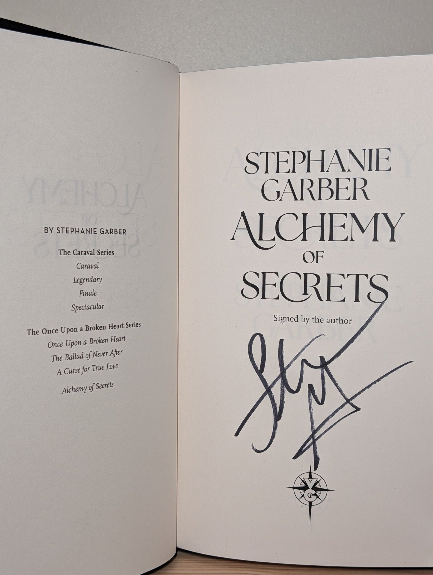 Alchemy of Secrets by Stephanie Garber (Signed with sprayed edges and price of magic cover) - Fialta Books