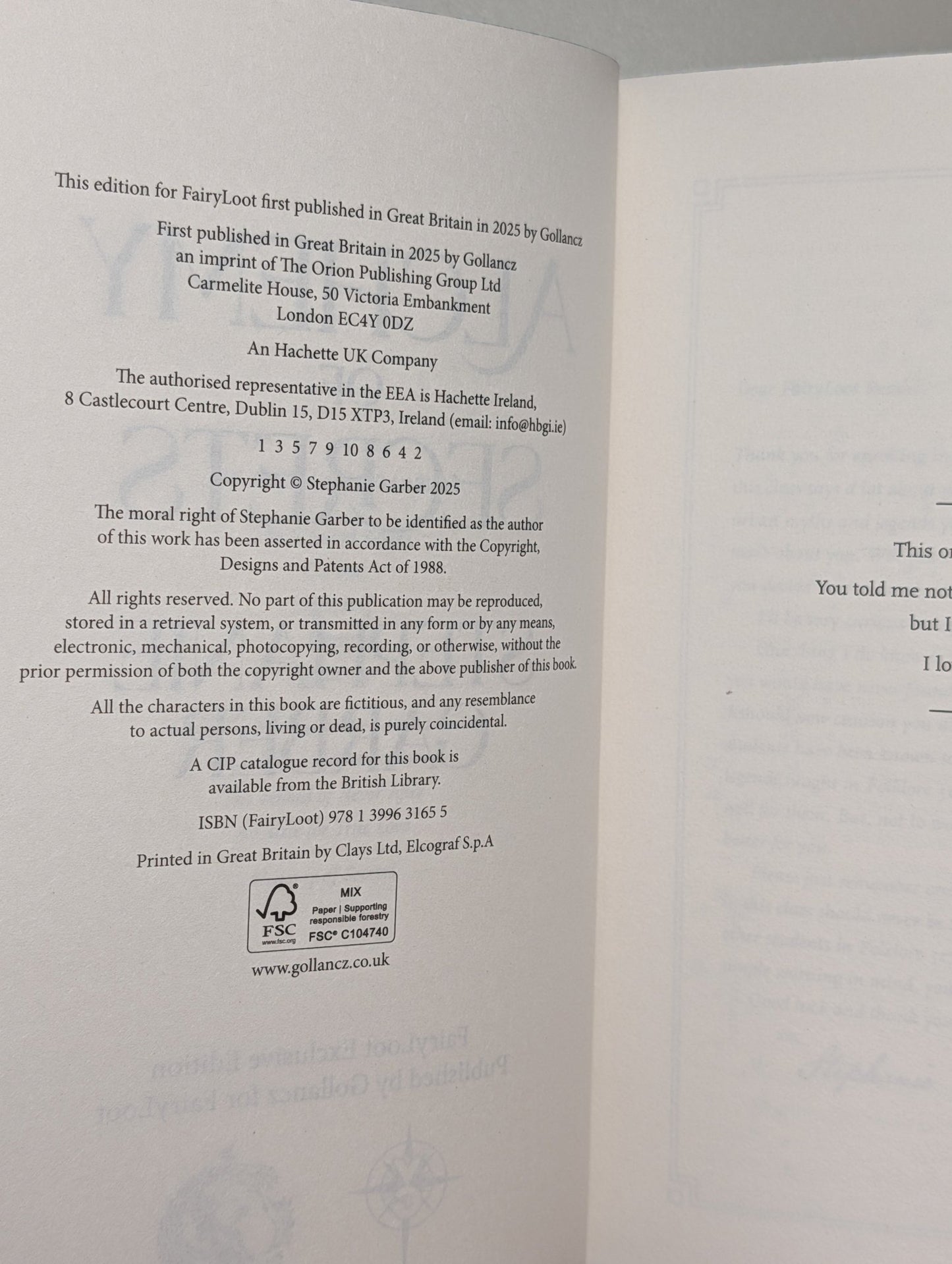 Alchemy of Secrets by Stephanie Garber (Special Edition with alternative cover and sprayed edges) - Fialta Books