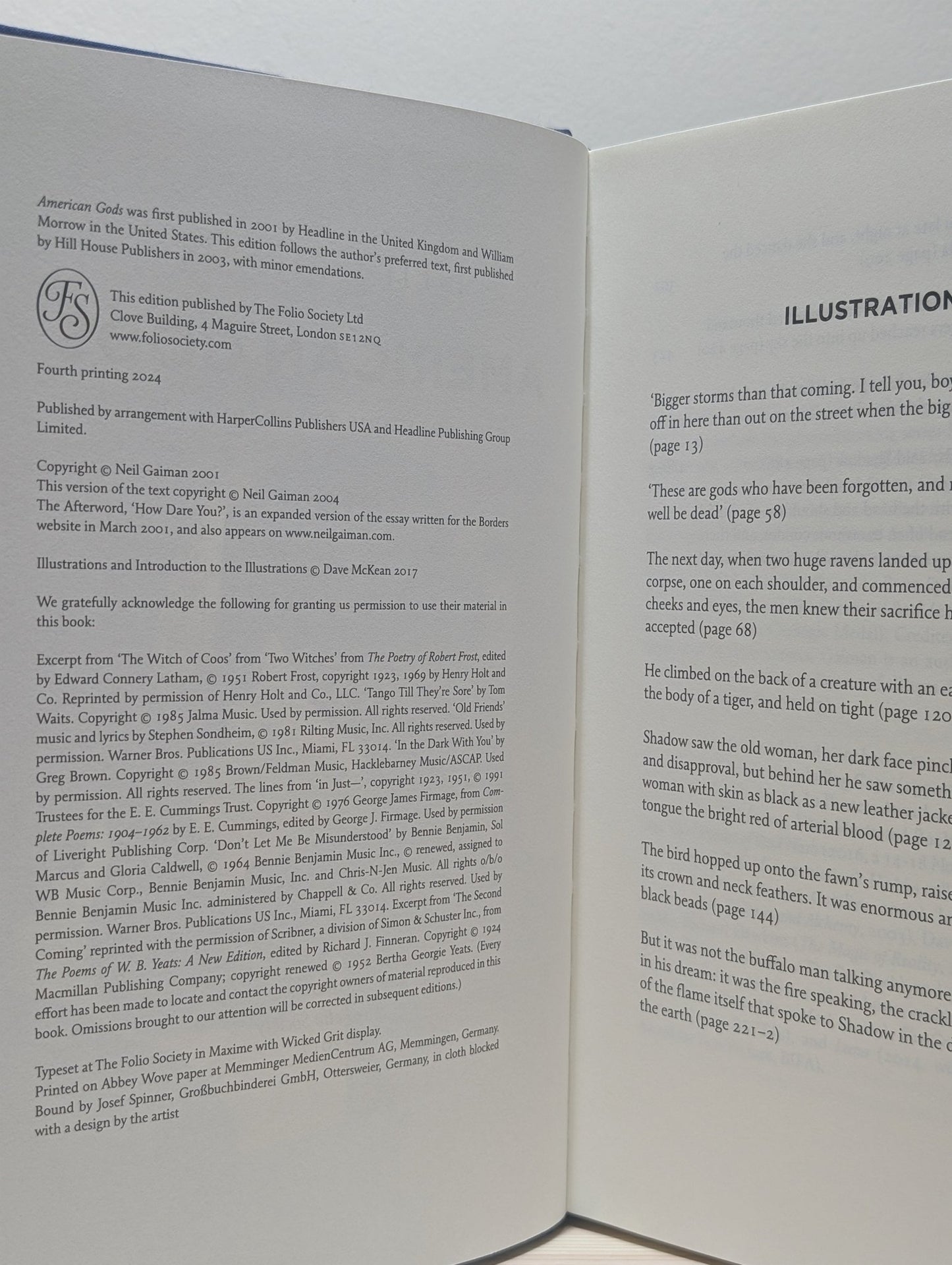 American Gods by Neil Gaiman (Folio Slipcase Edition) - Fialta Books