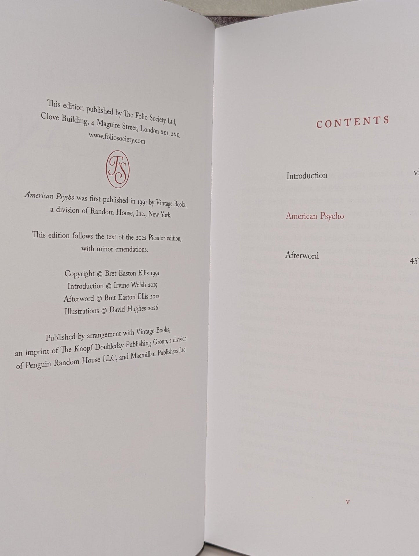 American Psycho by Bret Easton Ellis (Folio Signed Limited Edition) - Fialta Books