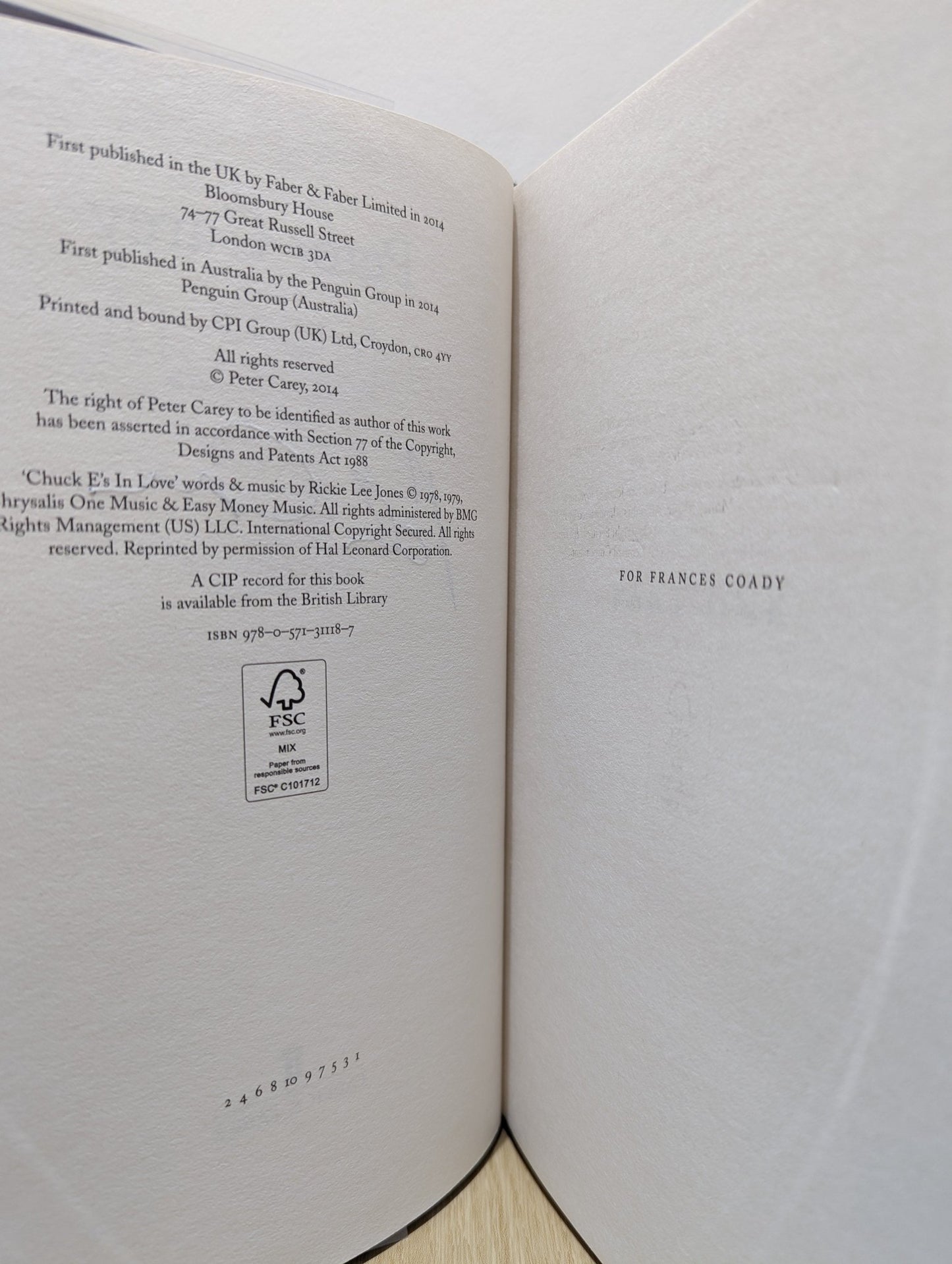 Amnesia by Peter Carey (Signed First Edition) - Fialta Books