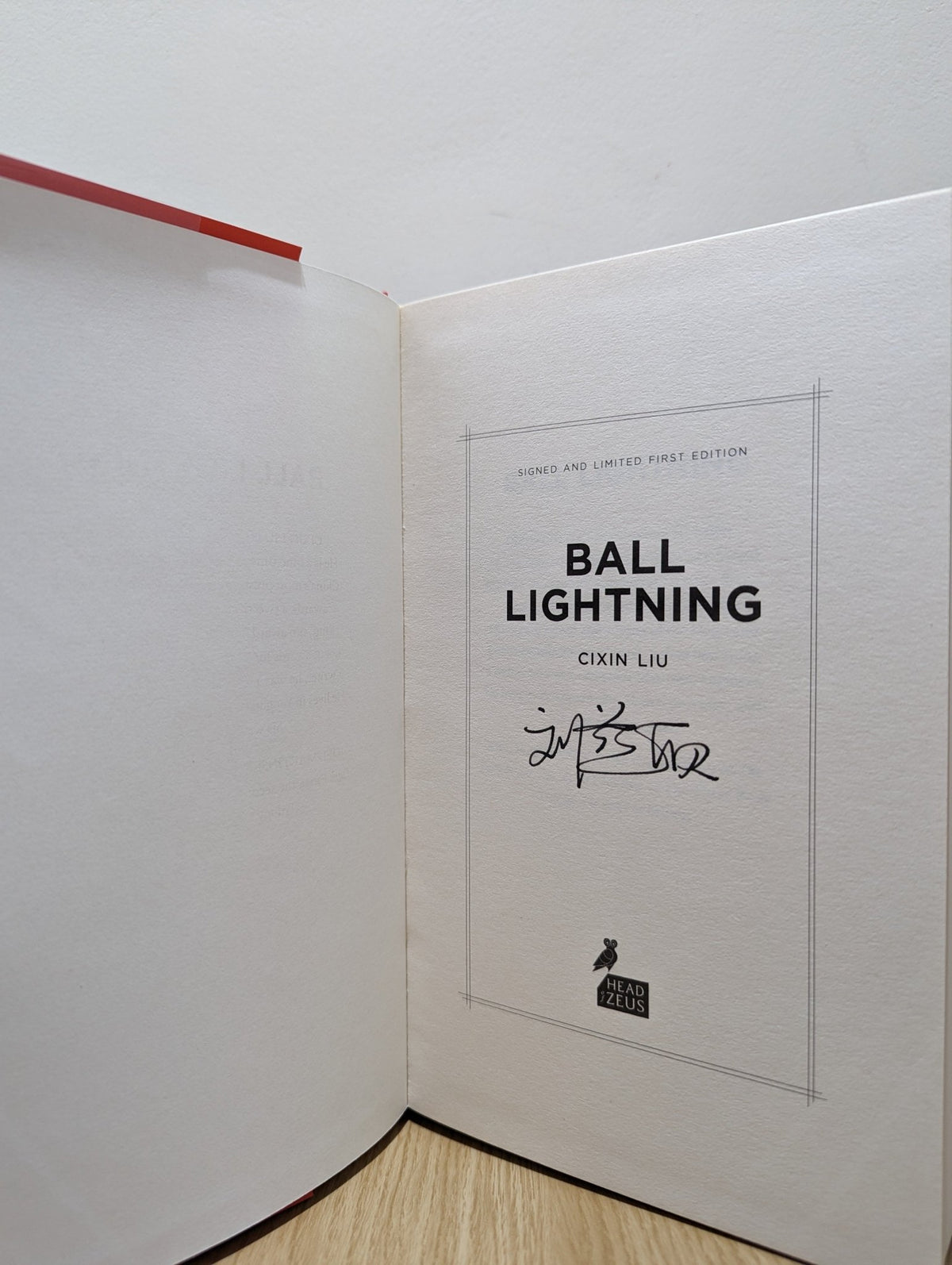 Ball Lightning by Cixin Liu (Signed First Edition) - Fialta Books
