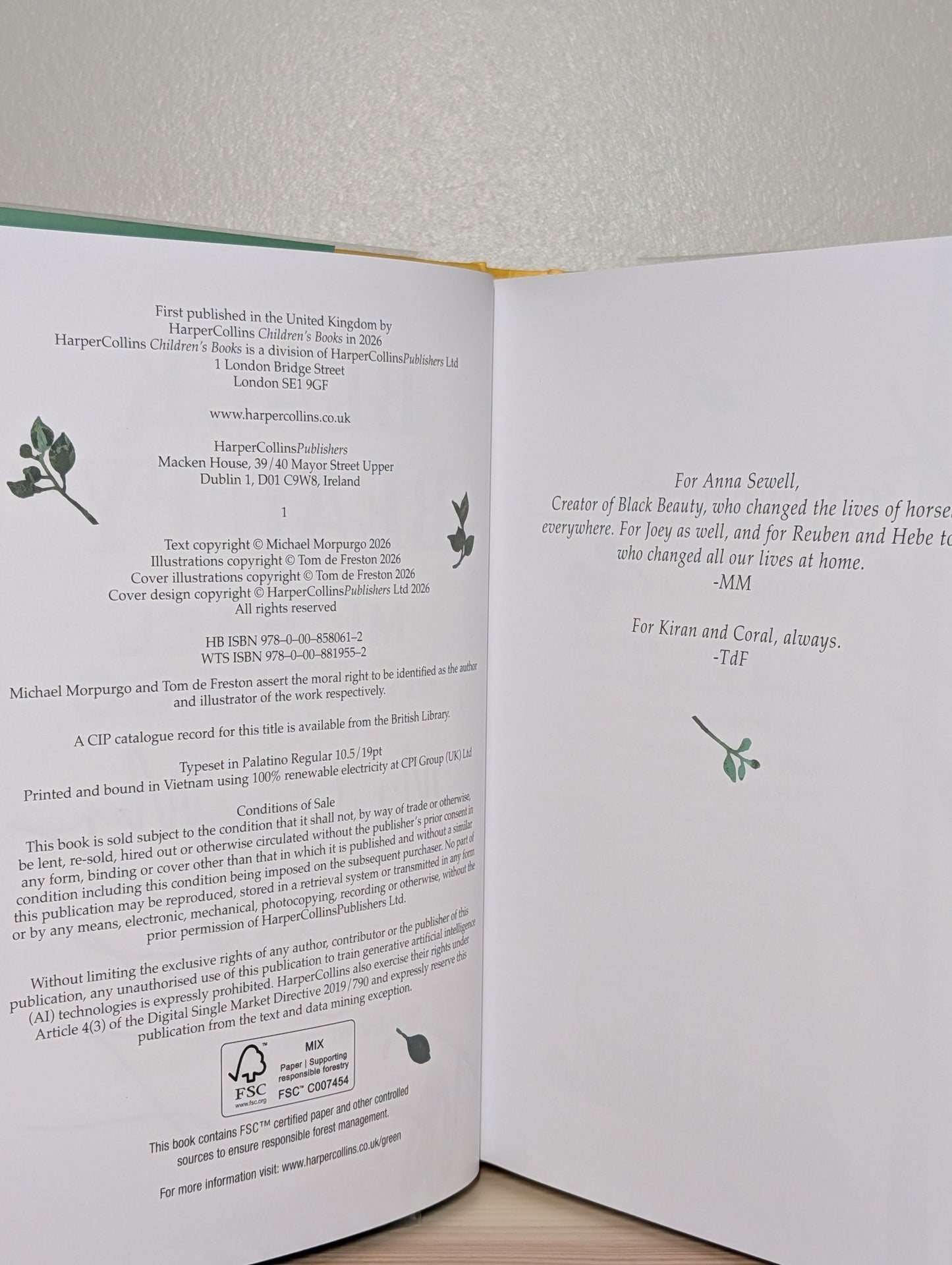 Black Beauty by Michael Morpurgo (Double Signed First Edition) - Fialta Books