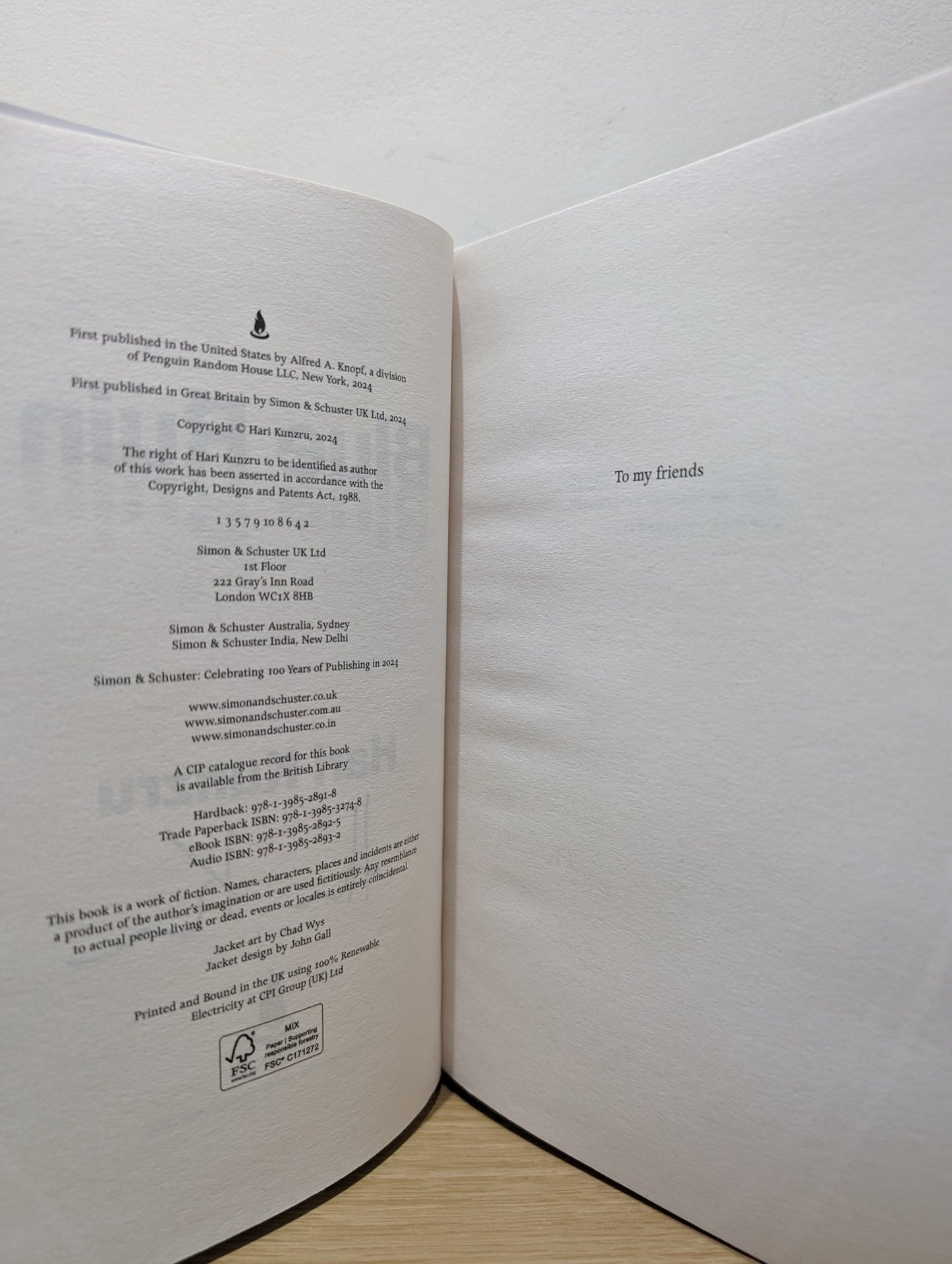 Blue Ruin by Hari Kunzru (Signed First Edition) - Fialta Books