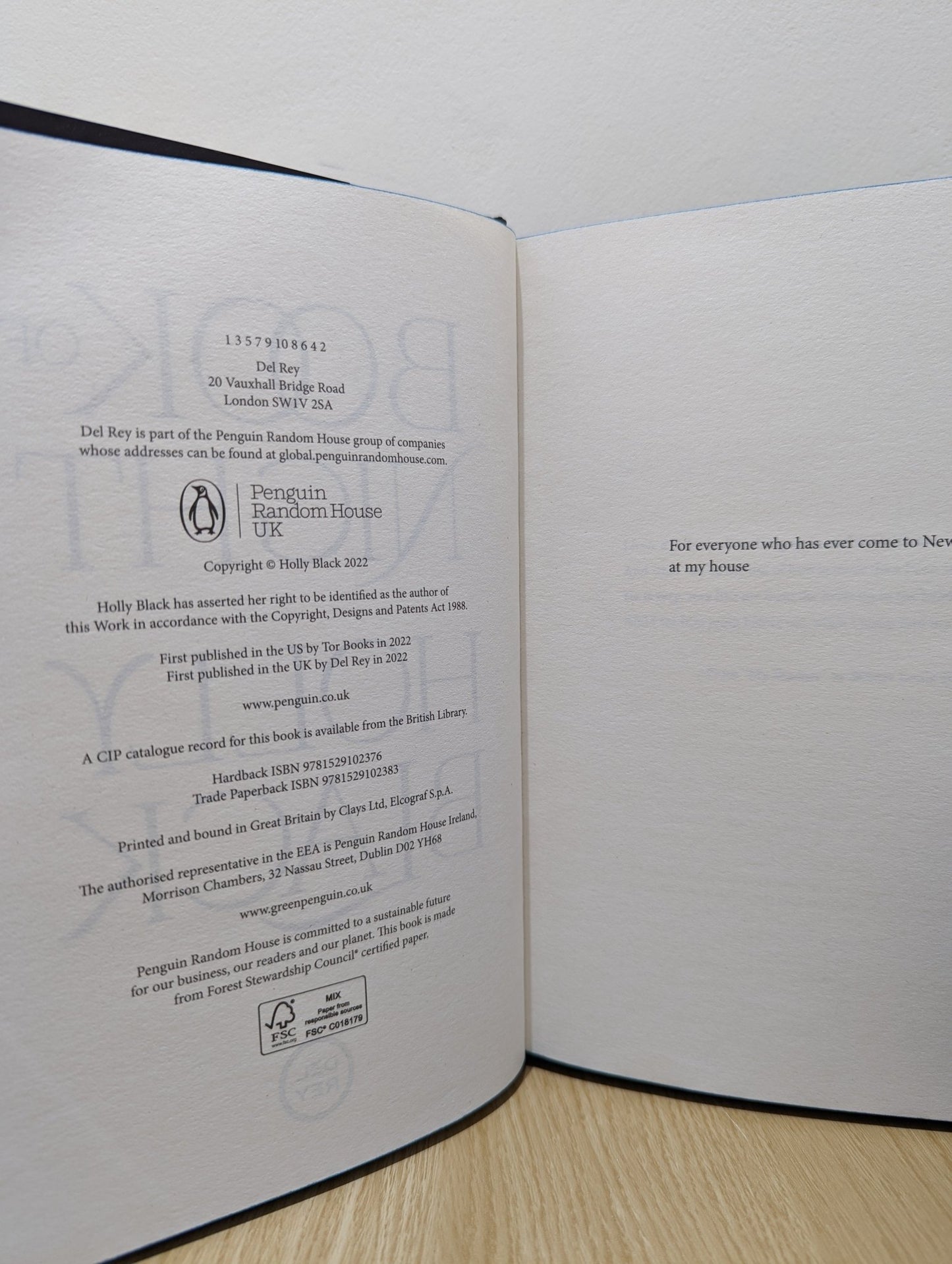 Book of Night by Holly Black (Signed with sprayed edges) - Fialta Books