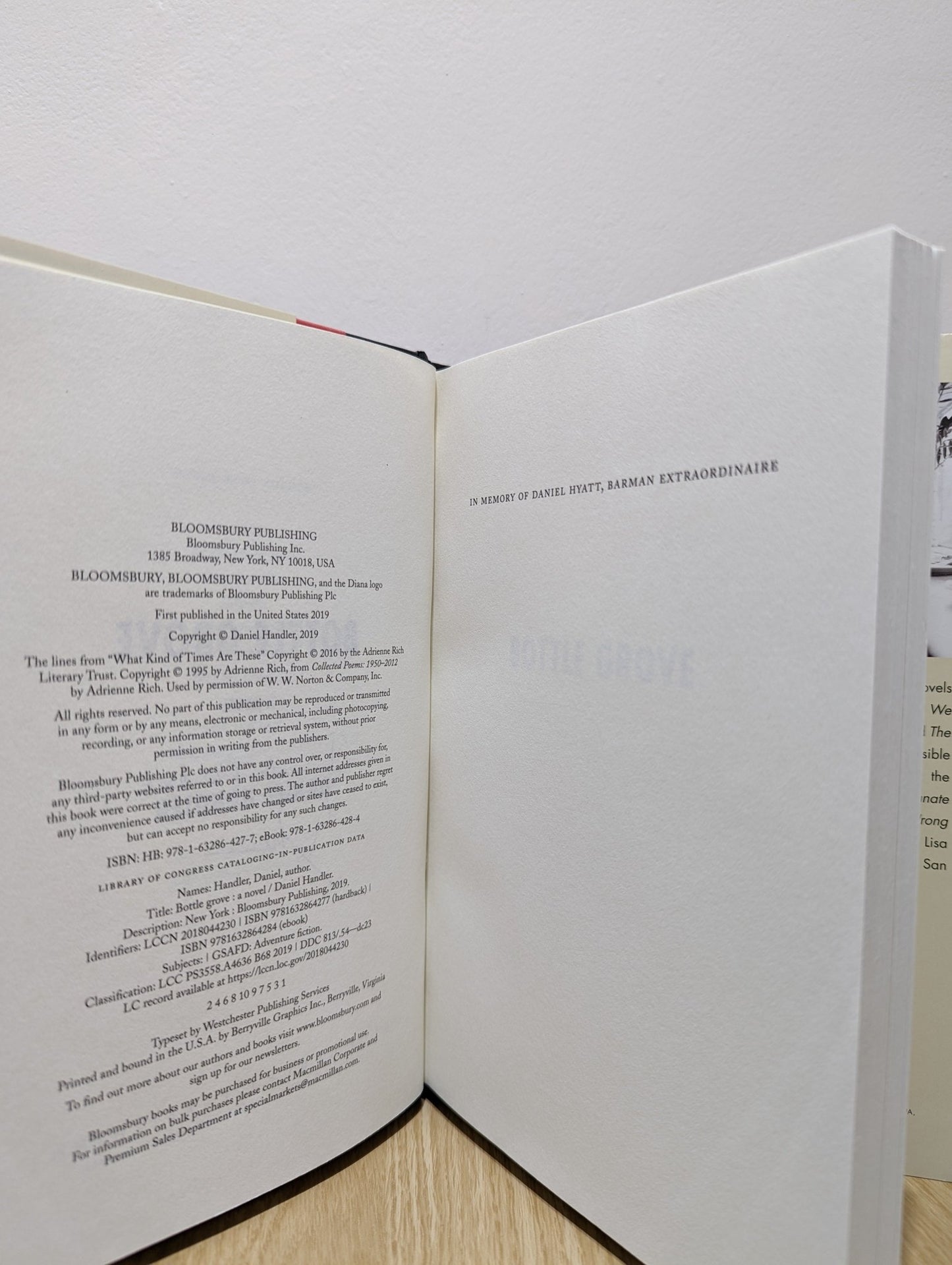 Bottle Grove: A Novel by Daniel Handler (Signed First Edition) - Fialta Books