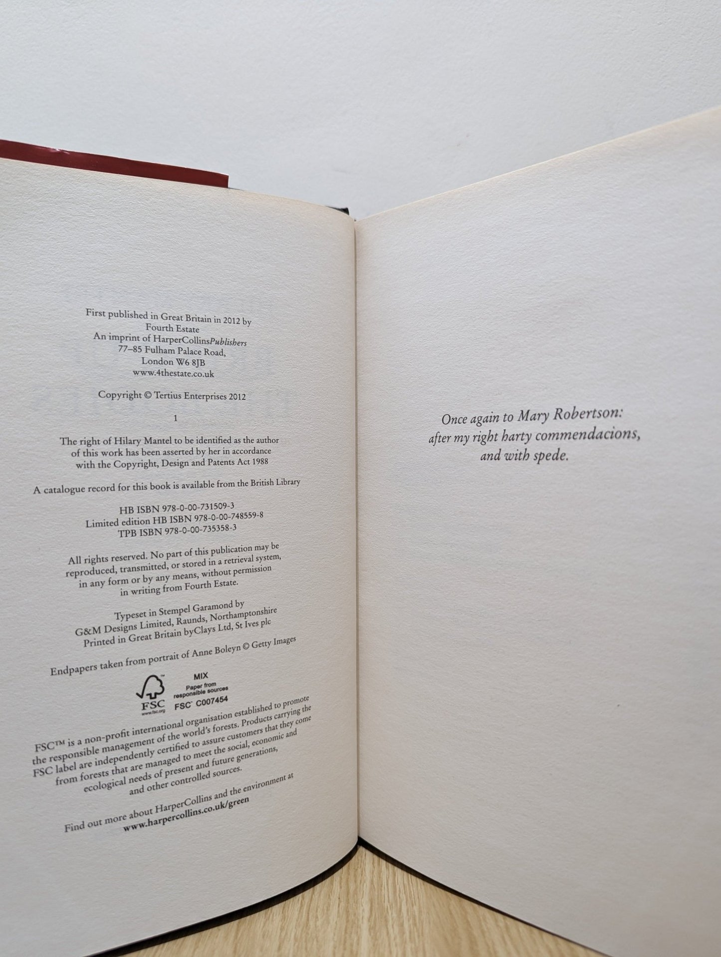 Bring Up The Bodies by Hilary Mantel (First Edition) - Fialta Books