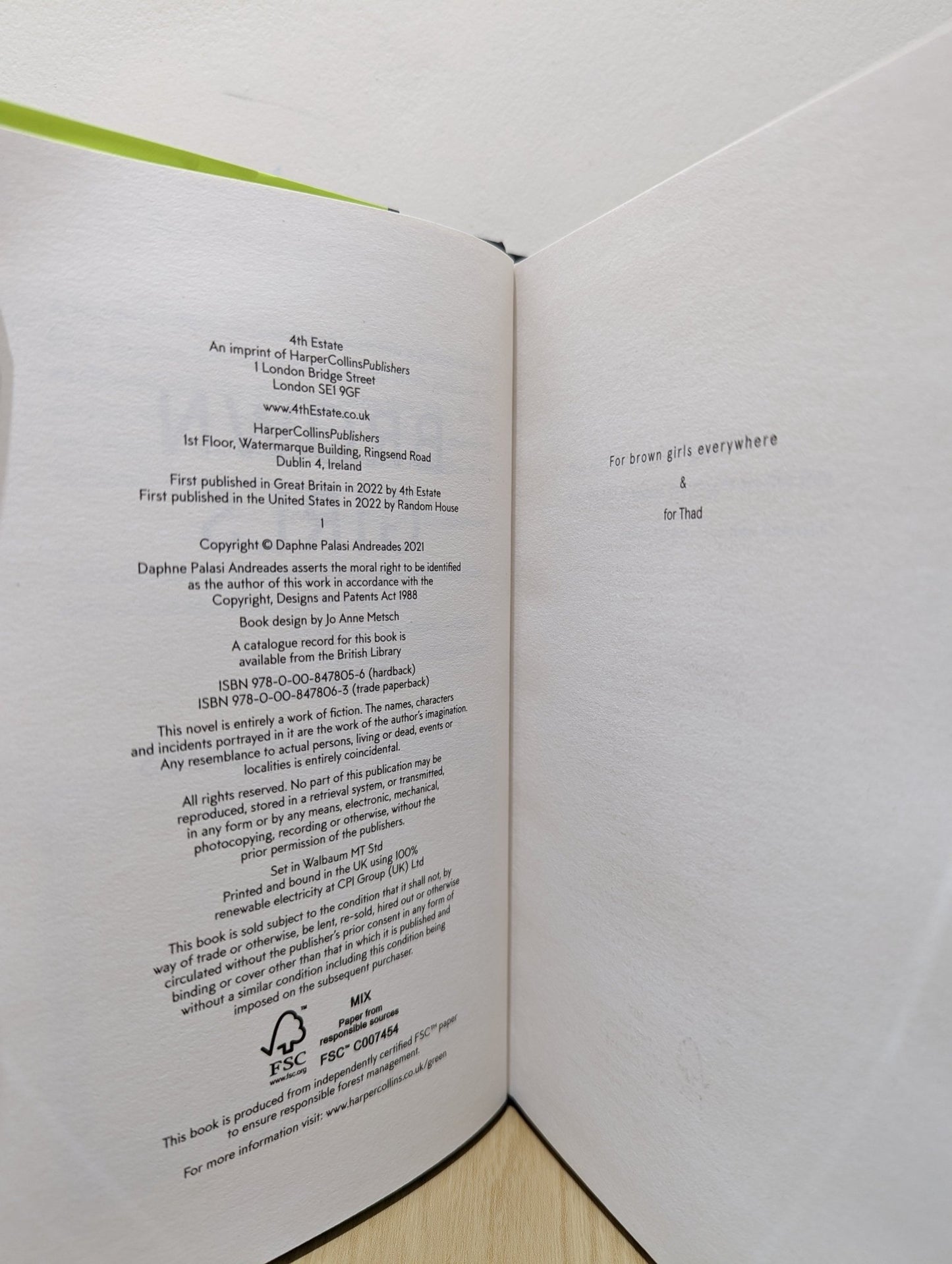 Brown Girls by Daphne Palasi Andreades (Signed First Edition) - Fialta Books