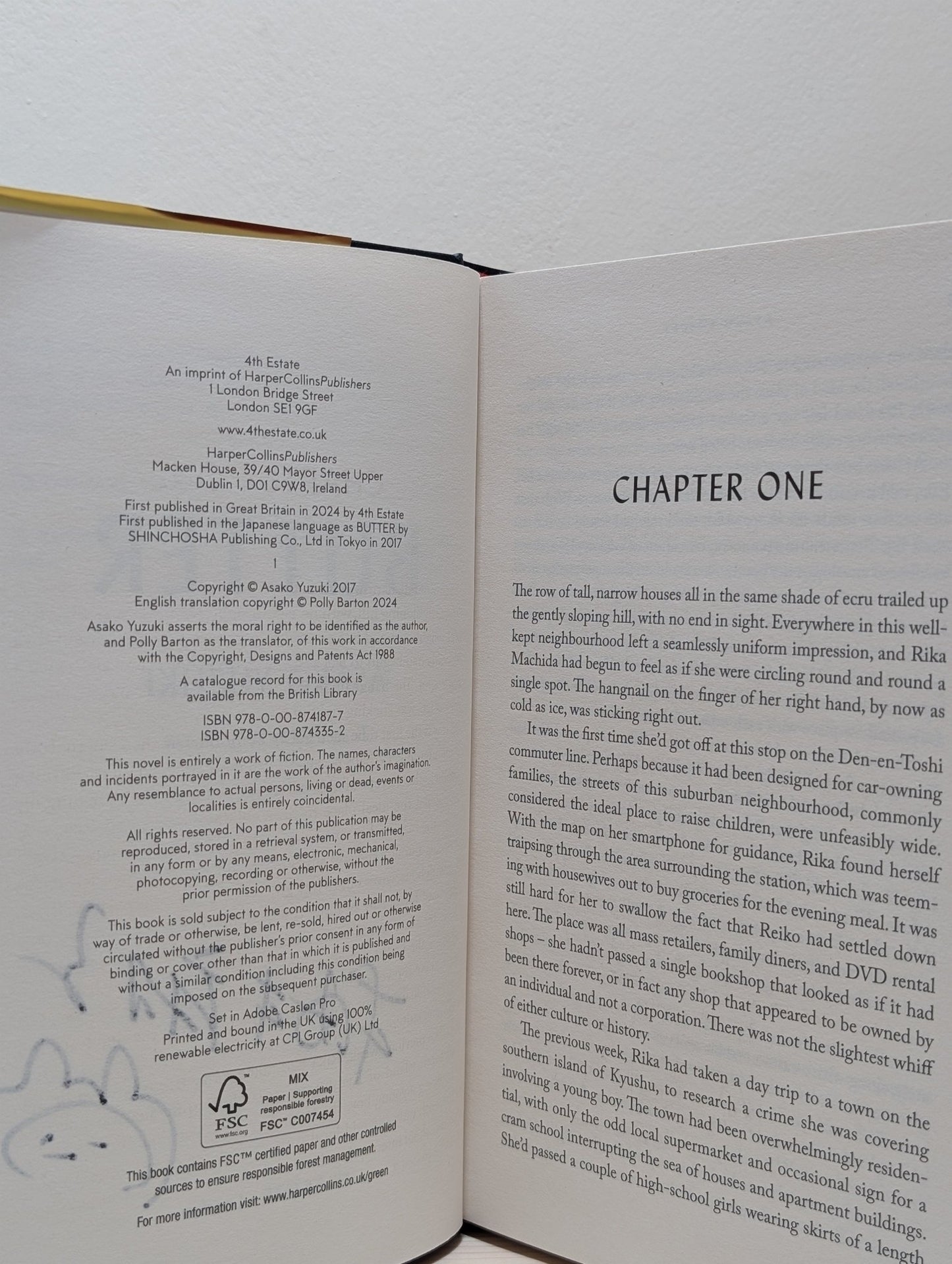 Butter by Asako Yuzuki (Signed Doodled First Hardback Edition) - Fialta Books