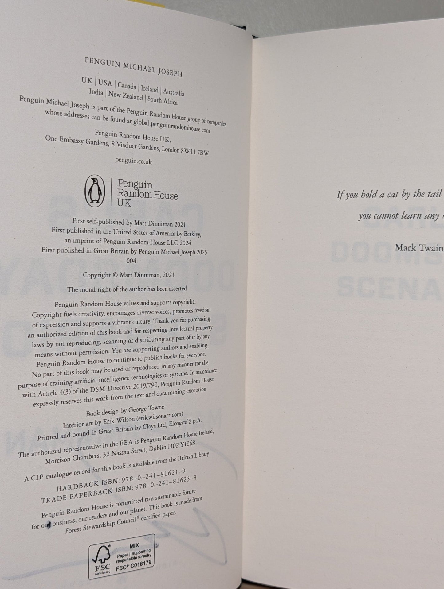 Carl's Doomsday Scenario: Dungeon Crawler Carl Book 2 by Matt Dinniman (Signed) - Fialta Books