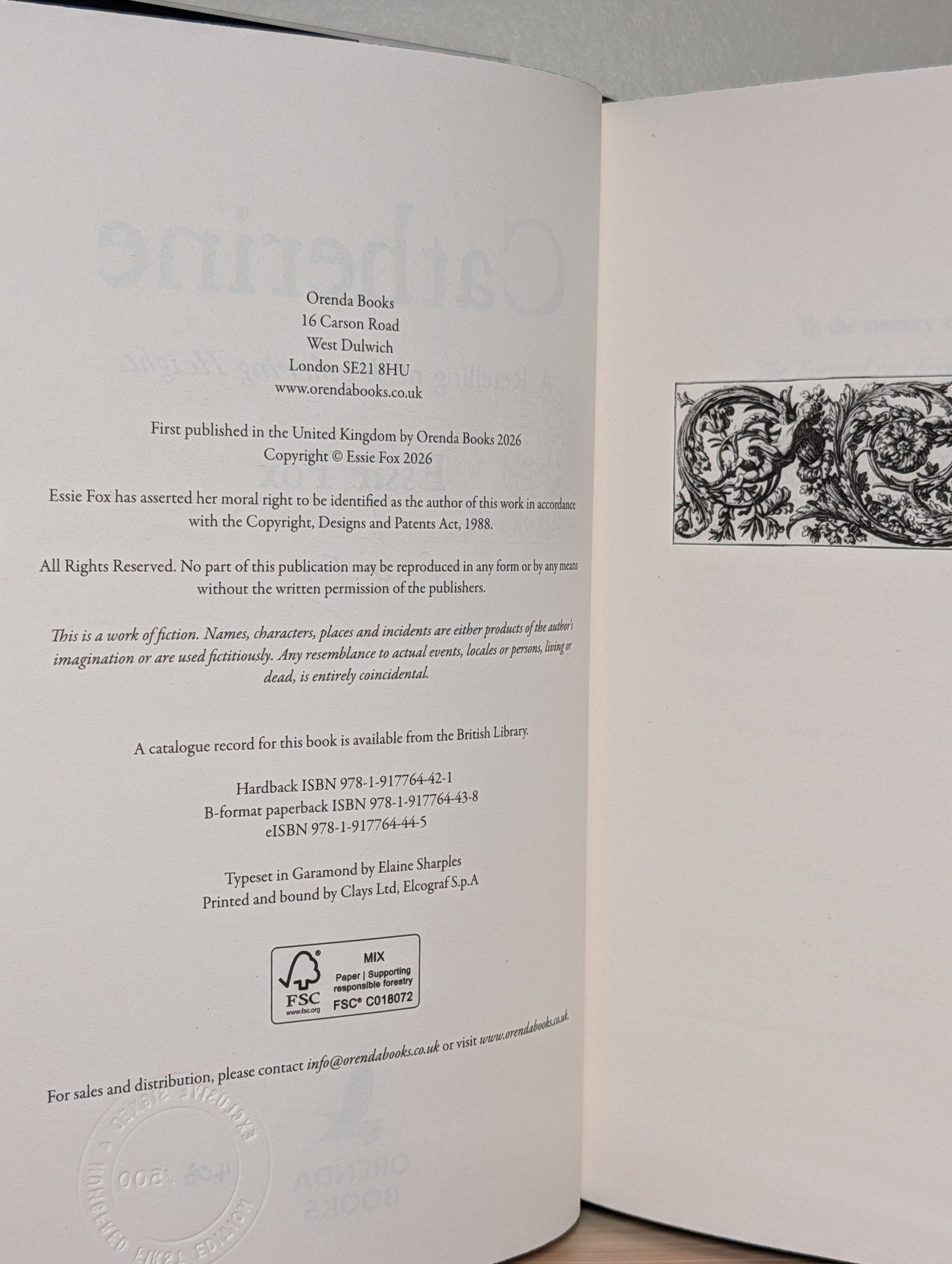 Catherine: A retelling of Wuthering Heights by Essie Fox (Signed Numbered Edition with sprayed edges) - Fialta Books