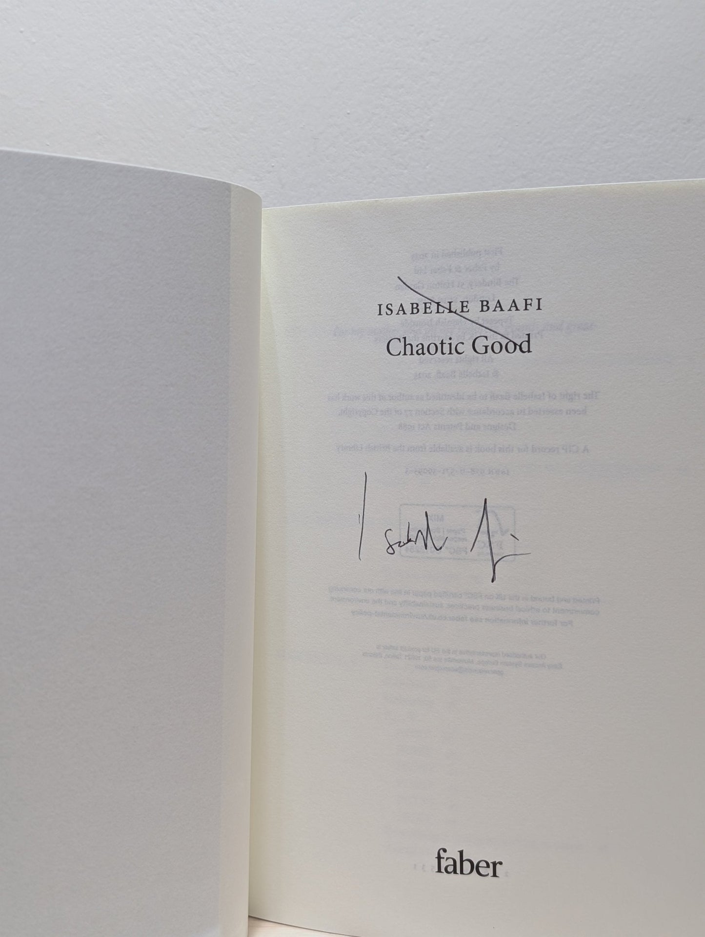 Chaotic Good by Isabelle Baafi (Signed First Edition) - Fialta Books