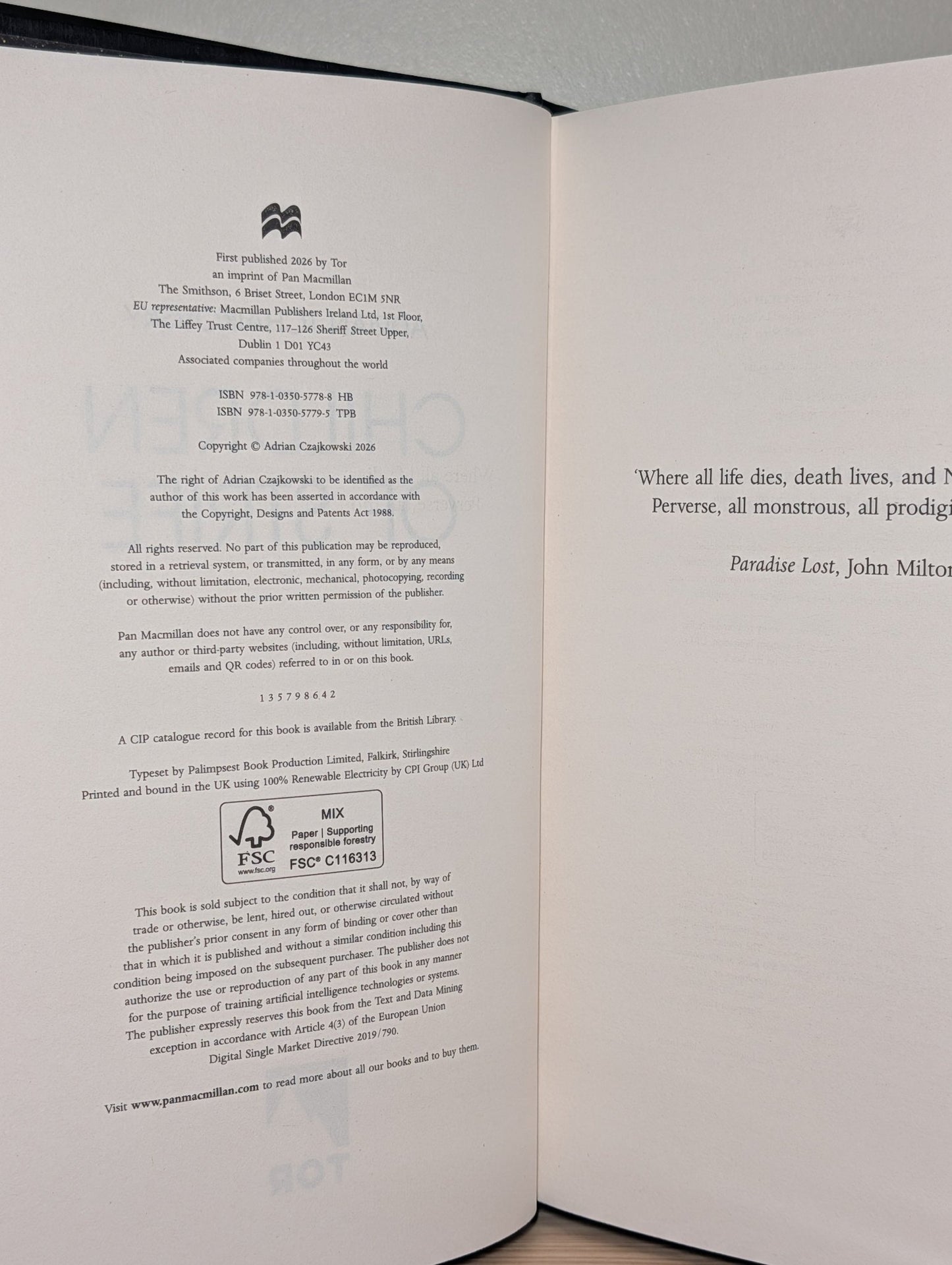 Children of Strife by Adrian Tchaikovsky (Signed First Edition with sprayed edges) - Fialta Books