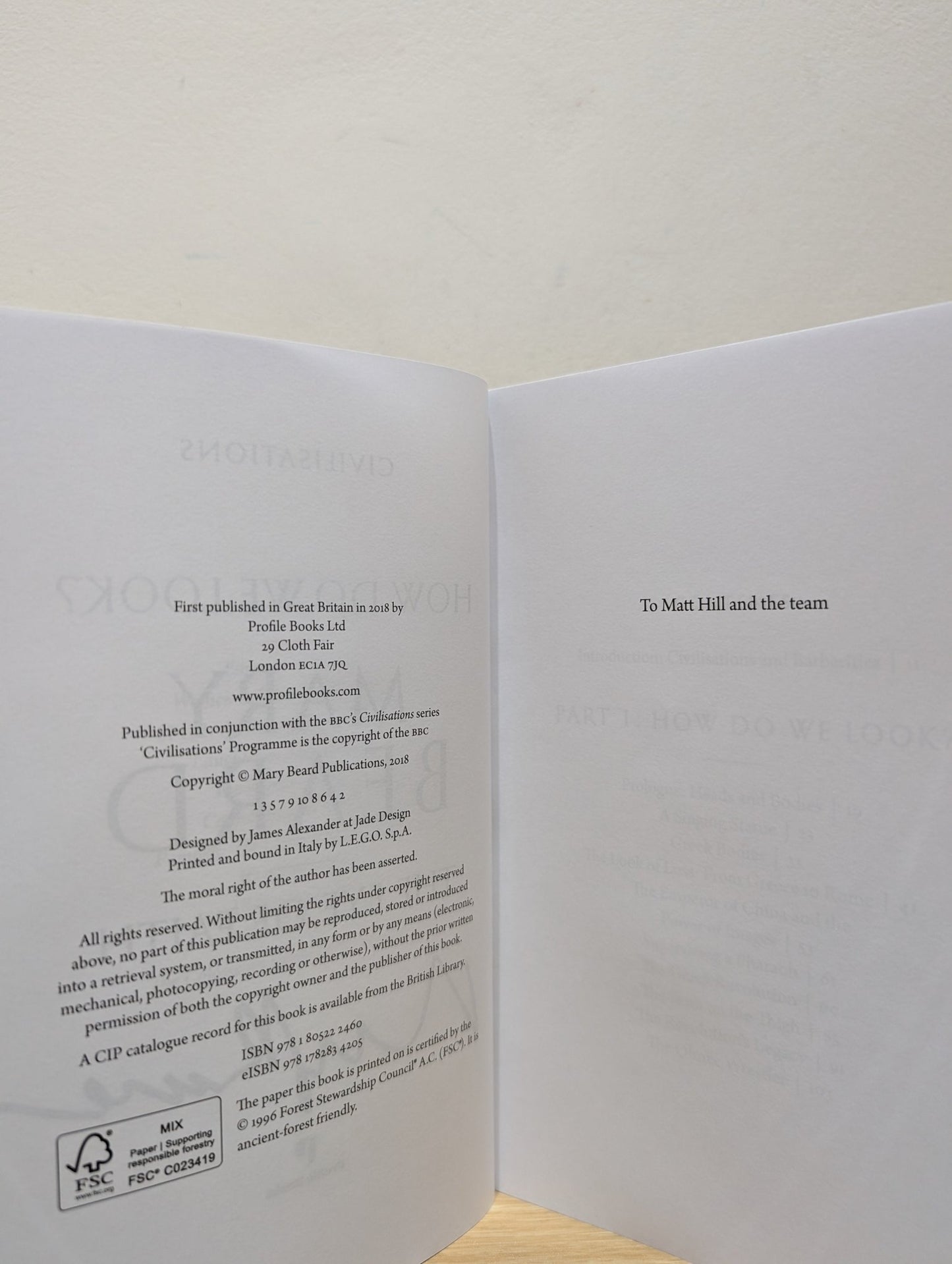 Civilisations: How Do We Look / The Eye of Faith by Mary Beard (Signed First Edition) - Fialta Books