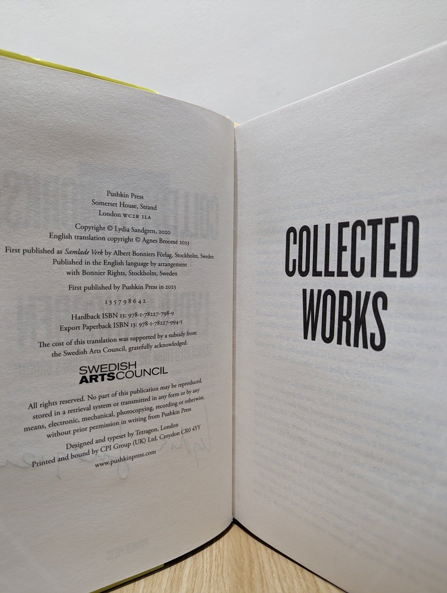 Collected Works: A Novel by Lydia Sandgren - Fialta Books