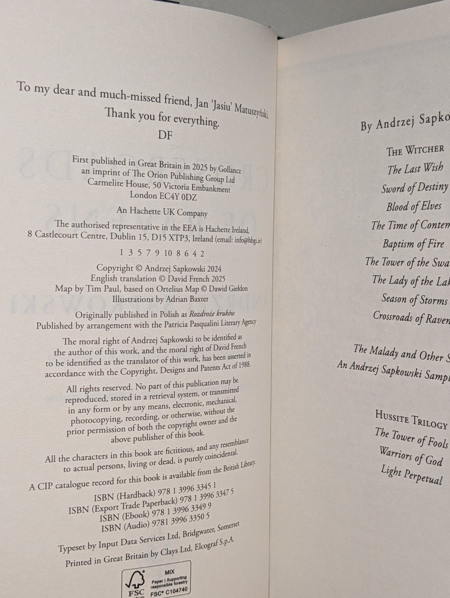 Crossroads of Ravens: Witcher by Andrzej Sapkowski (Special Edition with sprayed edges) - Fialta Books