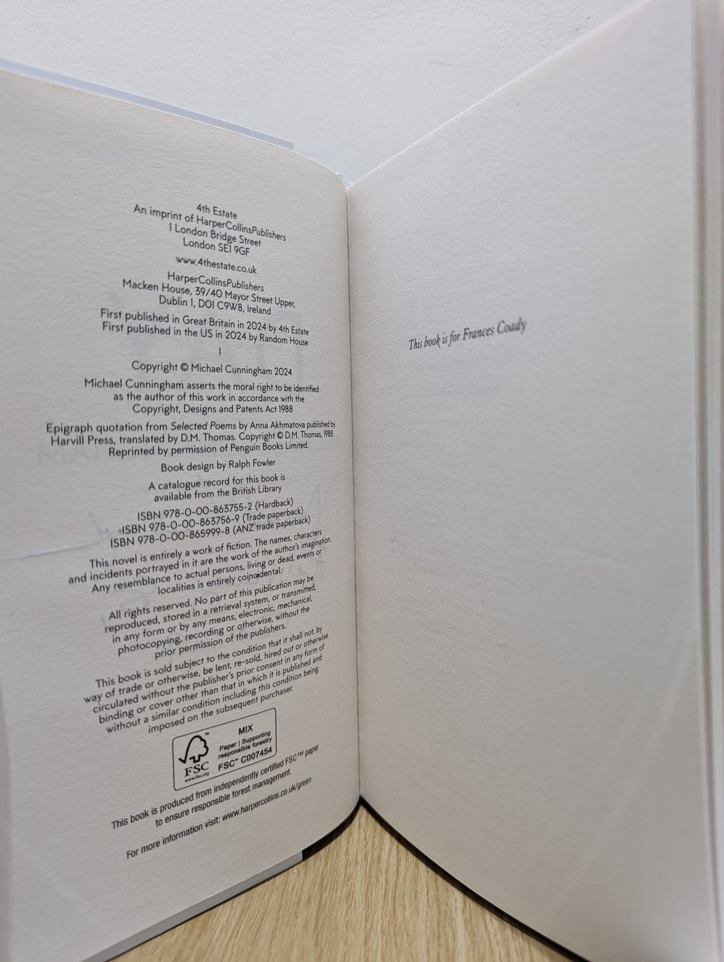 Day by Michael Cunningham (Signed Dated First Edition) - Fialta Books