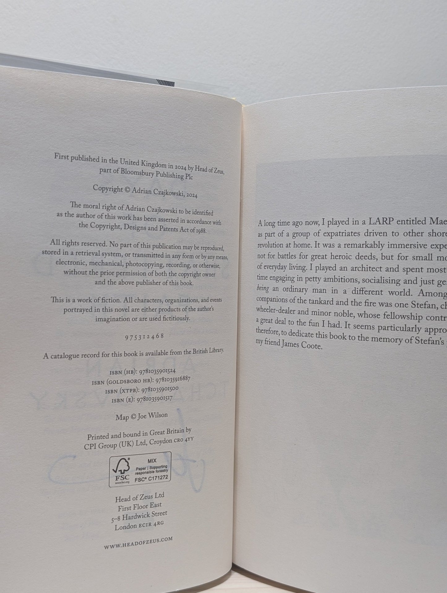 Days of Shattered Faith by Adrian Tchaikovsky (Signed First Edition) - Fialta Books