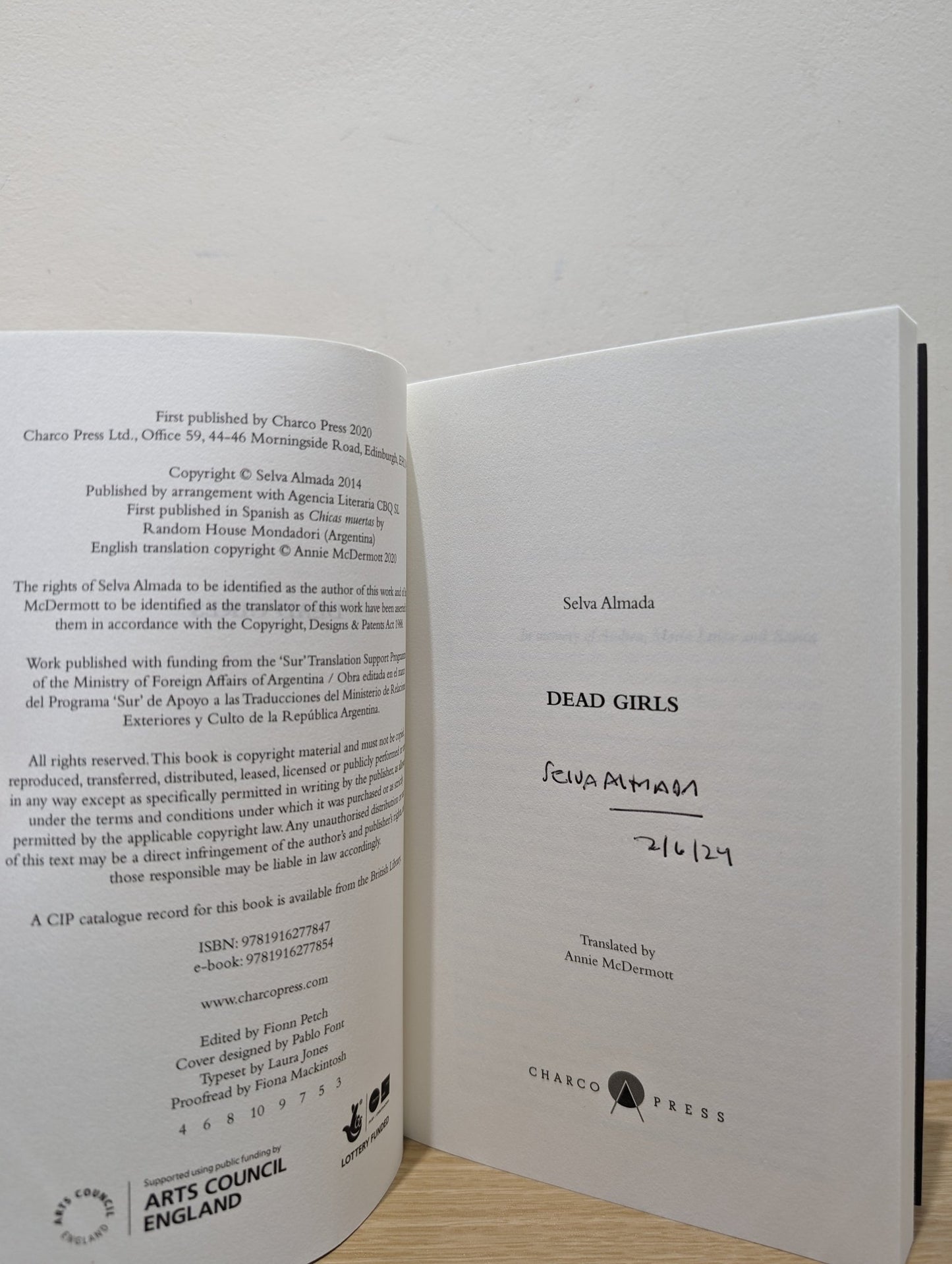 Dead Girls by Selva Almada (Signed) - Fialta Books