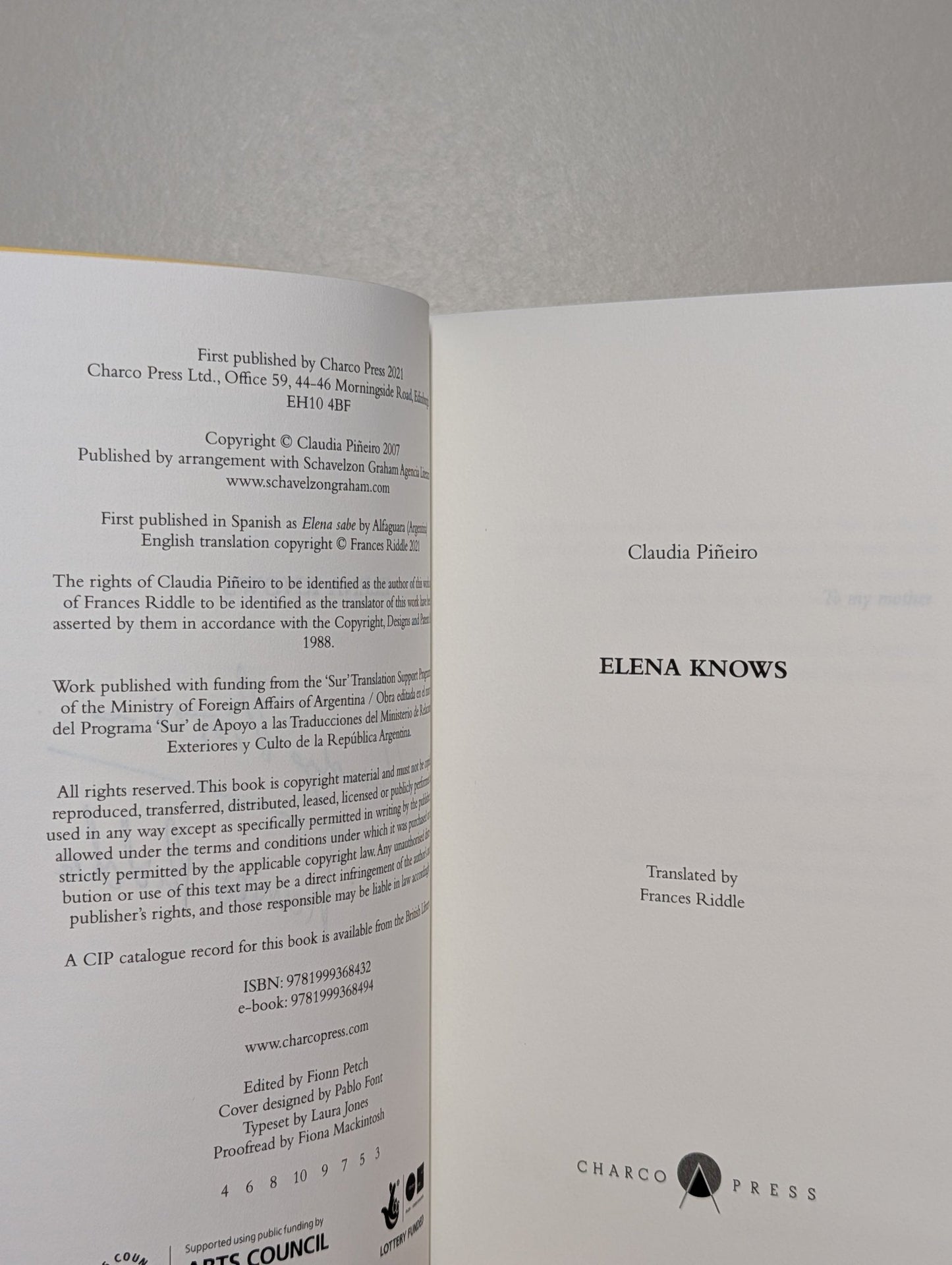 Elena Knows by Claudia Pineiro (Signed) - Fialta Books