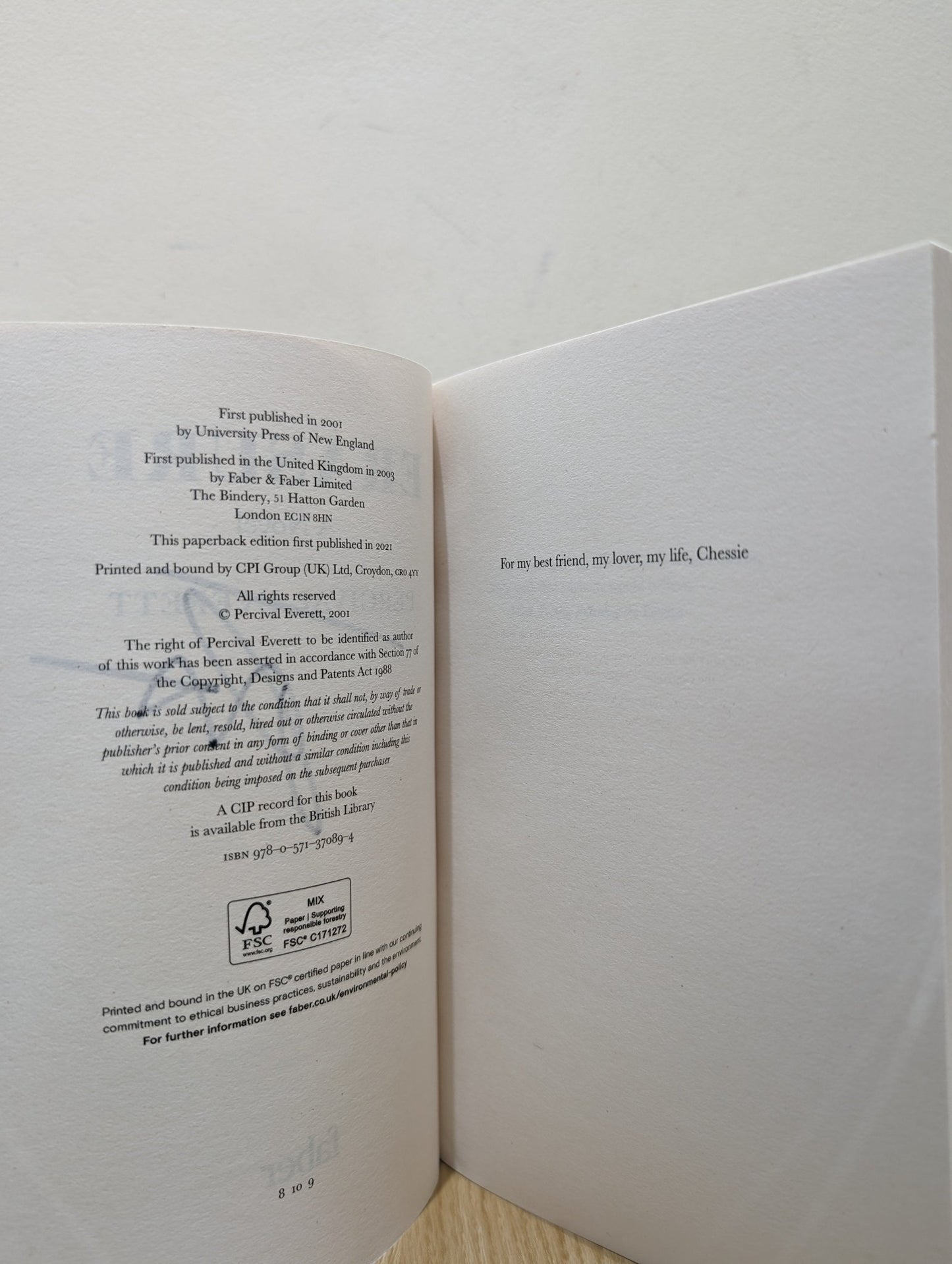 Erasure by Percival Everett (Signed) - Fialta Books